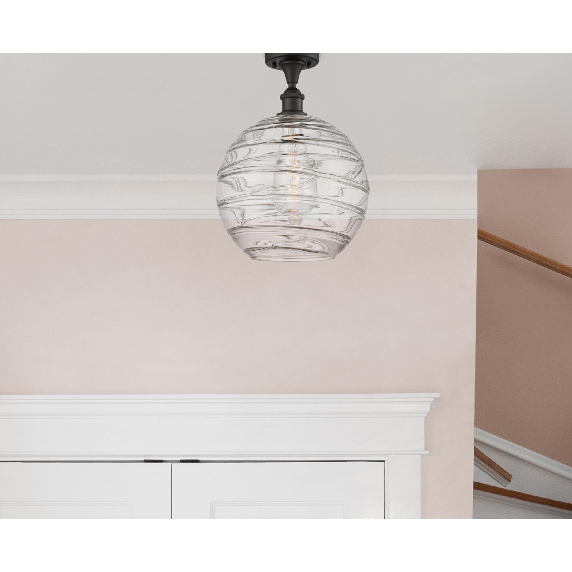 Bruno Marashlian Athens Deco Swirl 12 Inch Semi Flush Mount by Innovations Lighting