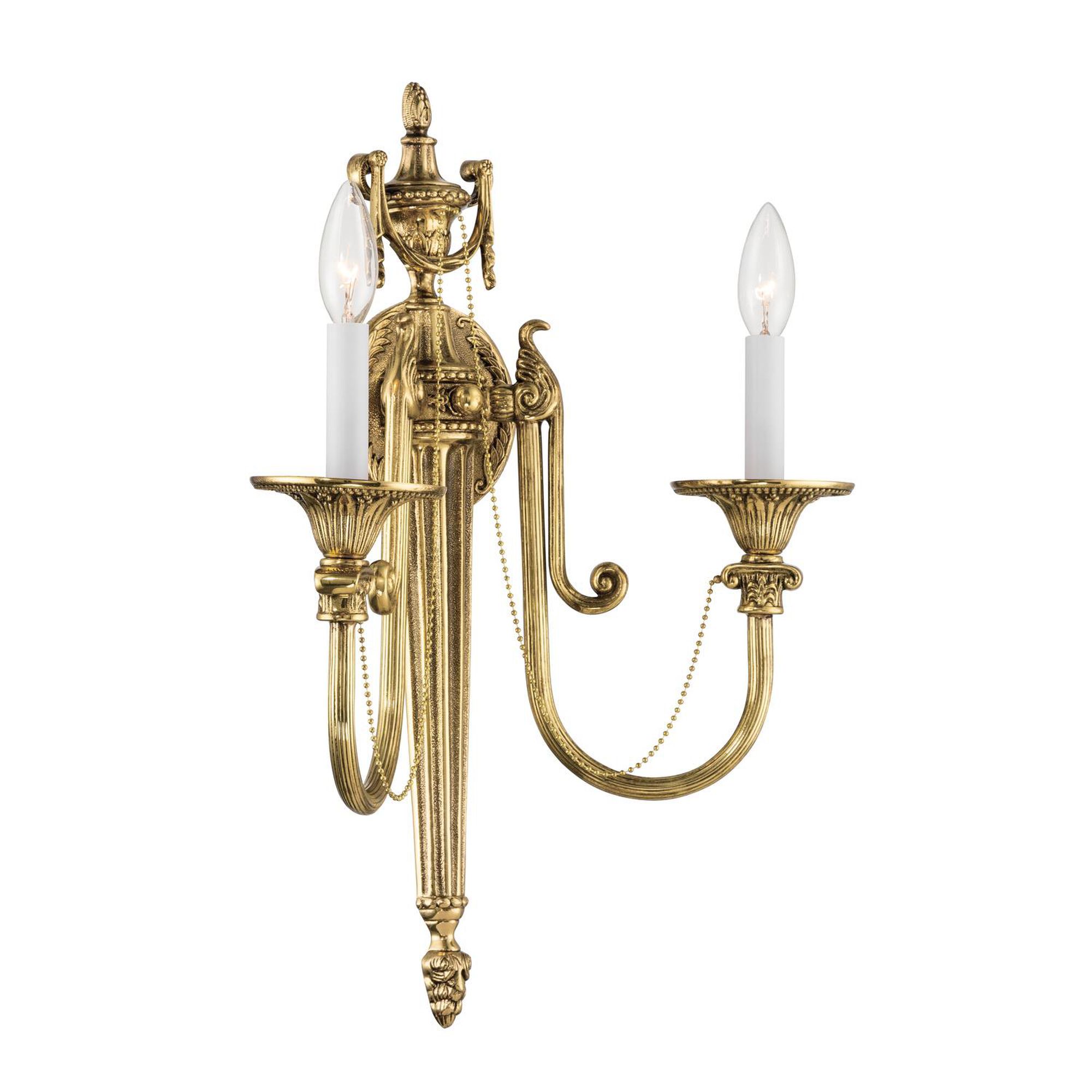 Cast Brass Wall Mount 20 Inch 2 Light Bath Vanity Light,