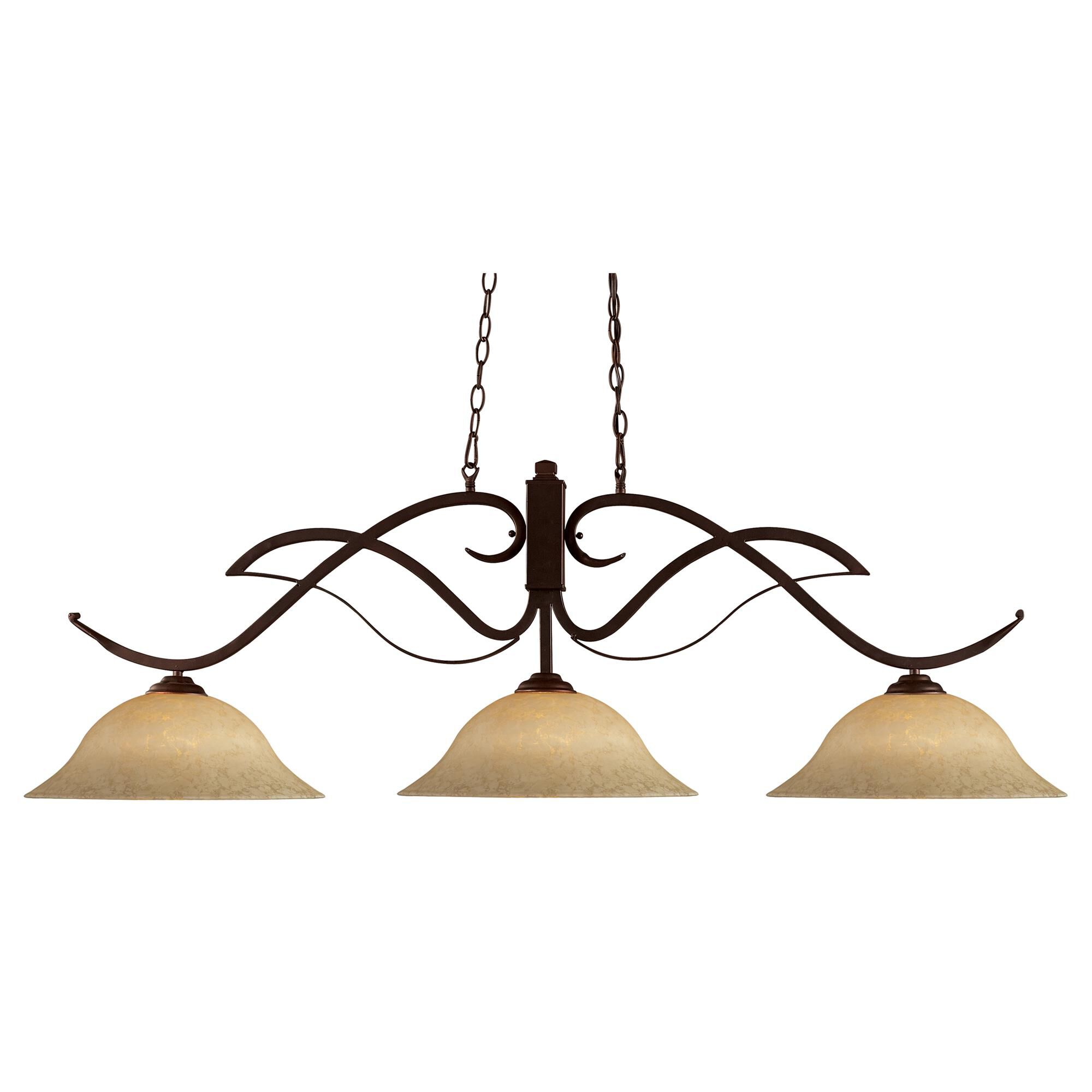 Shown in Bronze finish and Glass shade