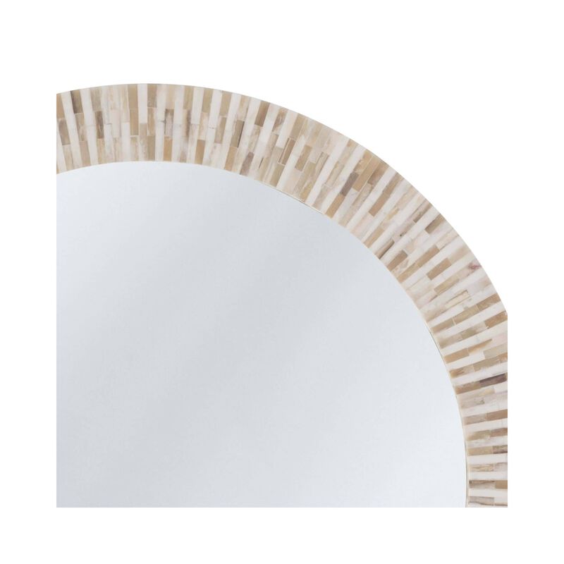 Multitone Bone Small Decorative Mirror by Regina Andrew