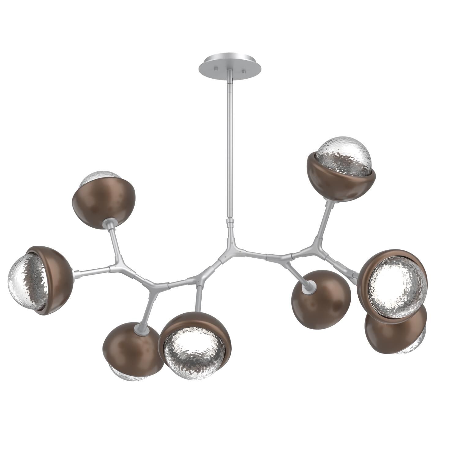 Shown in Classic Silver finish and Clear glass and Burnished Bronze accent