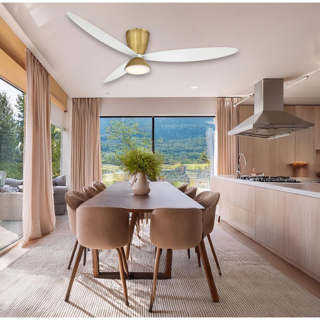 Hourglass 58 Inch Flush Mount Fan with Light Kit by Minka Aire