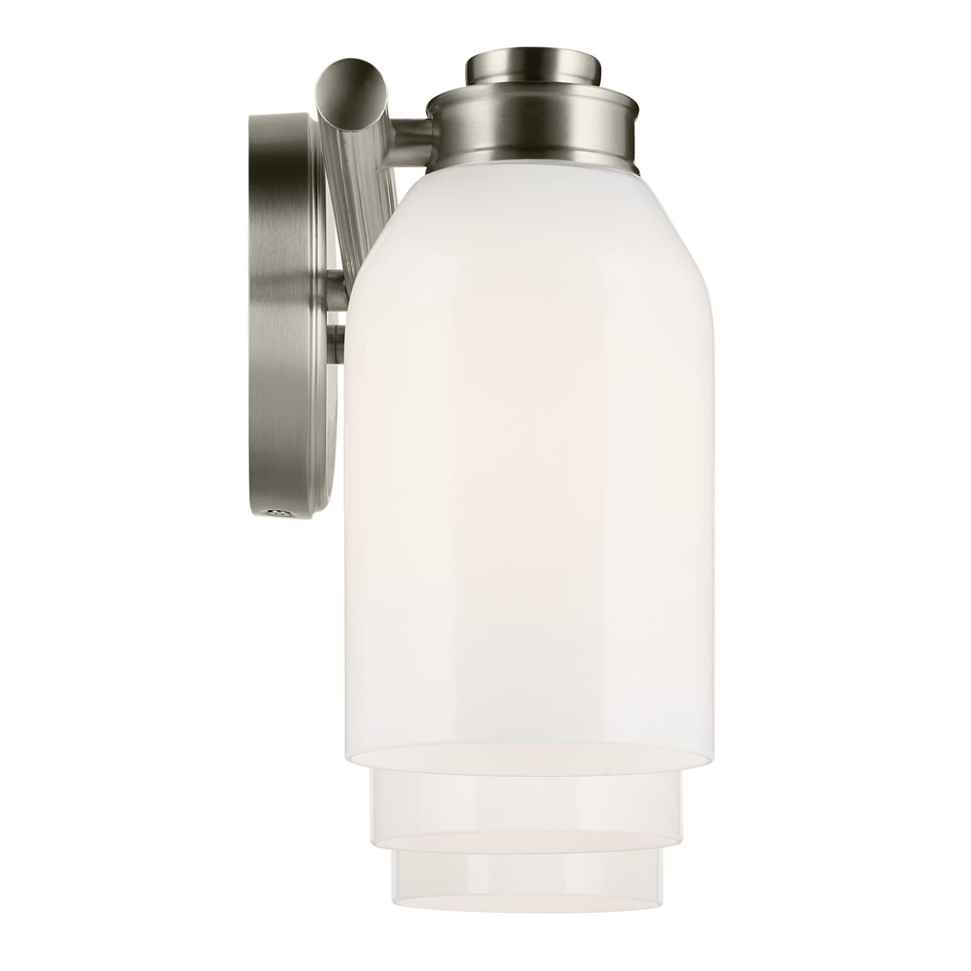 Shown in Brushed Nickel finish and Opal glass