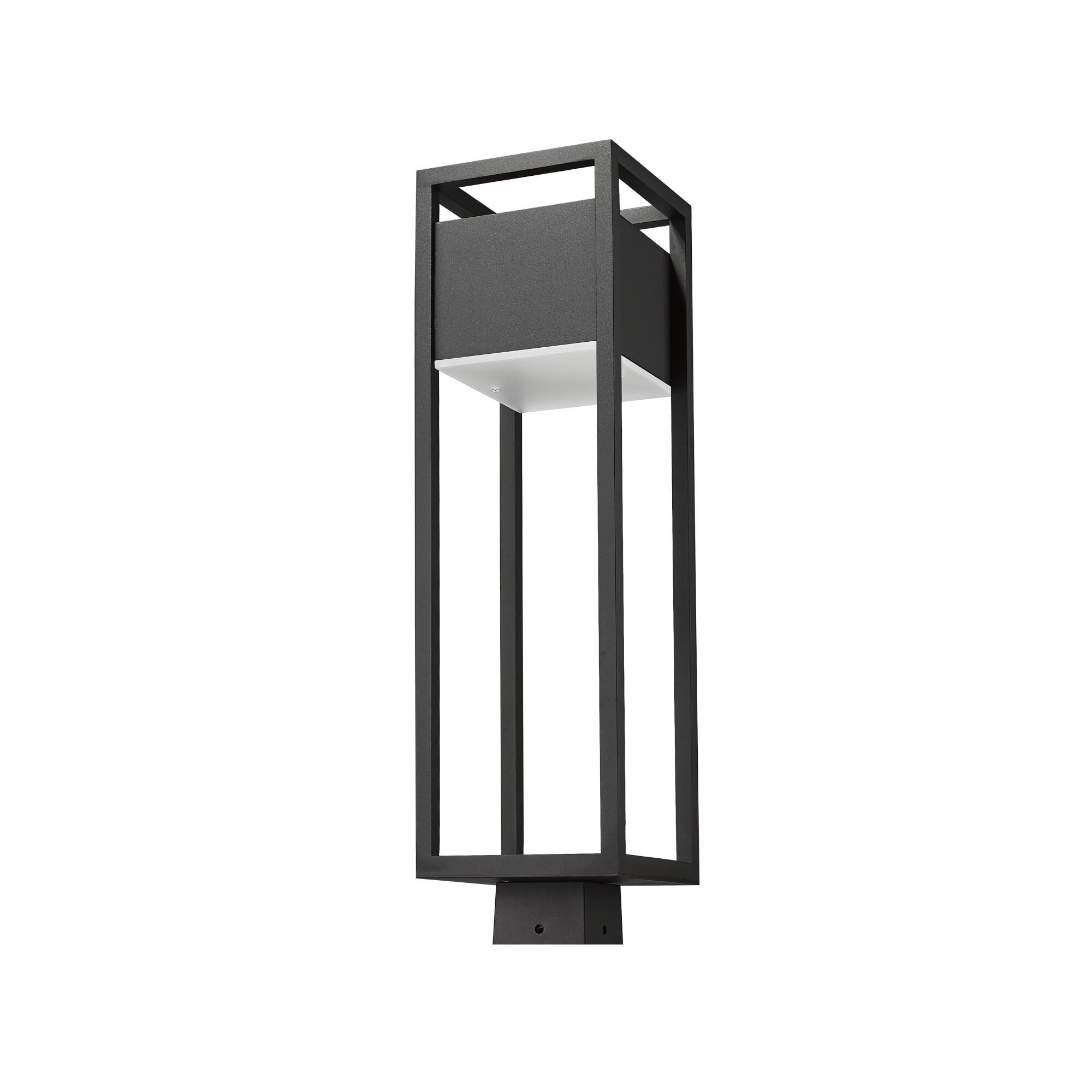 Shown in Black finish and Glass shade