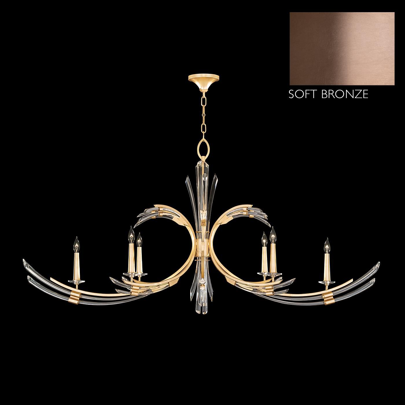 Shown in Bronze finish and True crystal and False glass