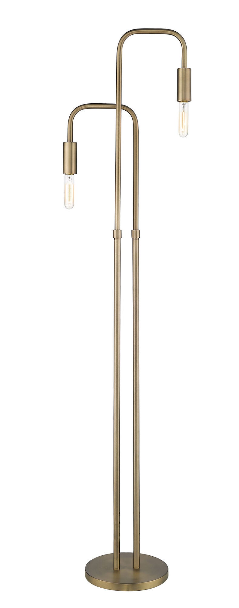 Shown in Aged Brass finish and -- glass and -- shade