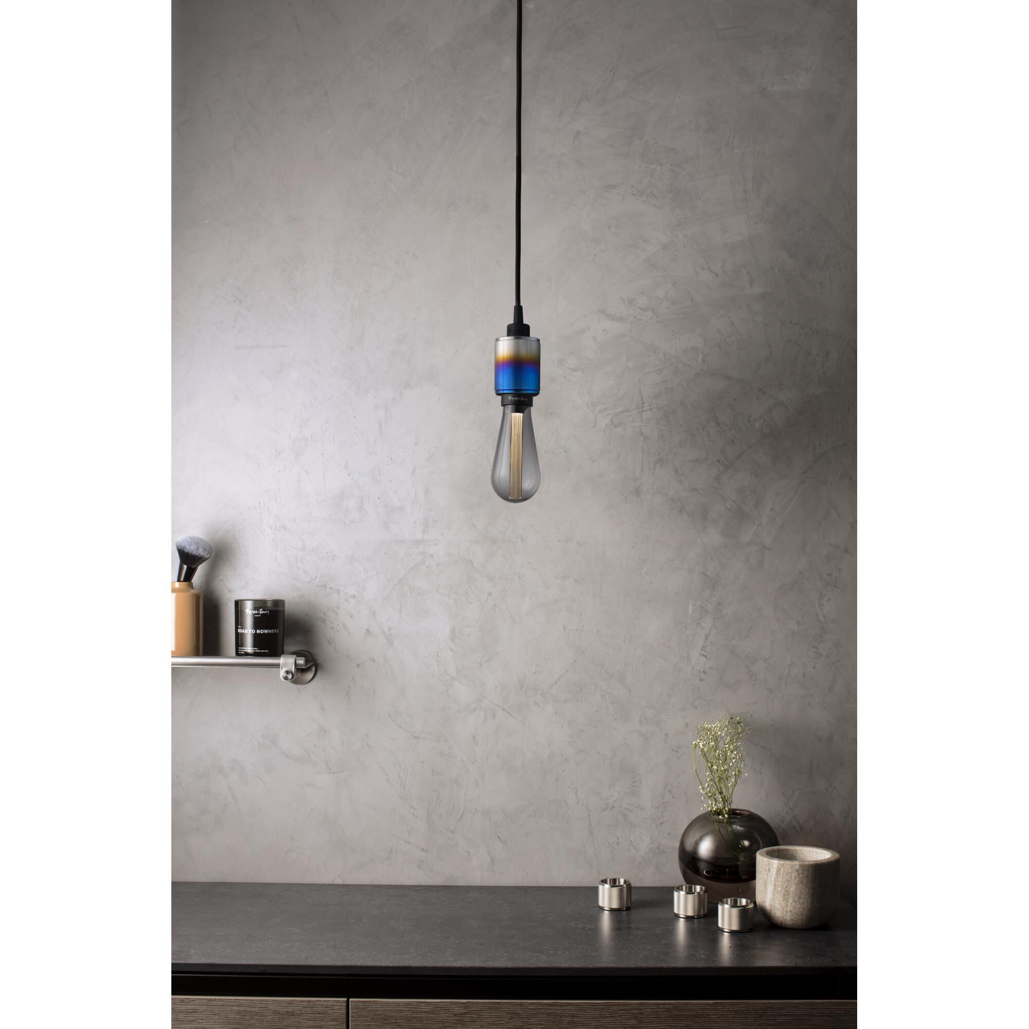 Heavy Metal Mini Pendant Light with Cross Detail by Buster and Punch