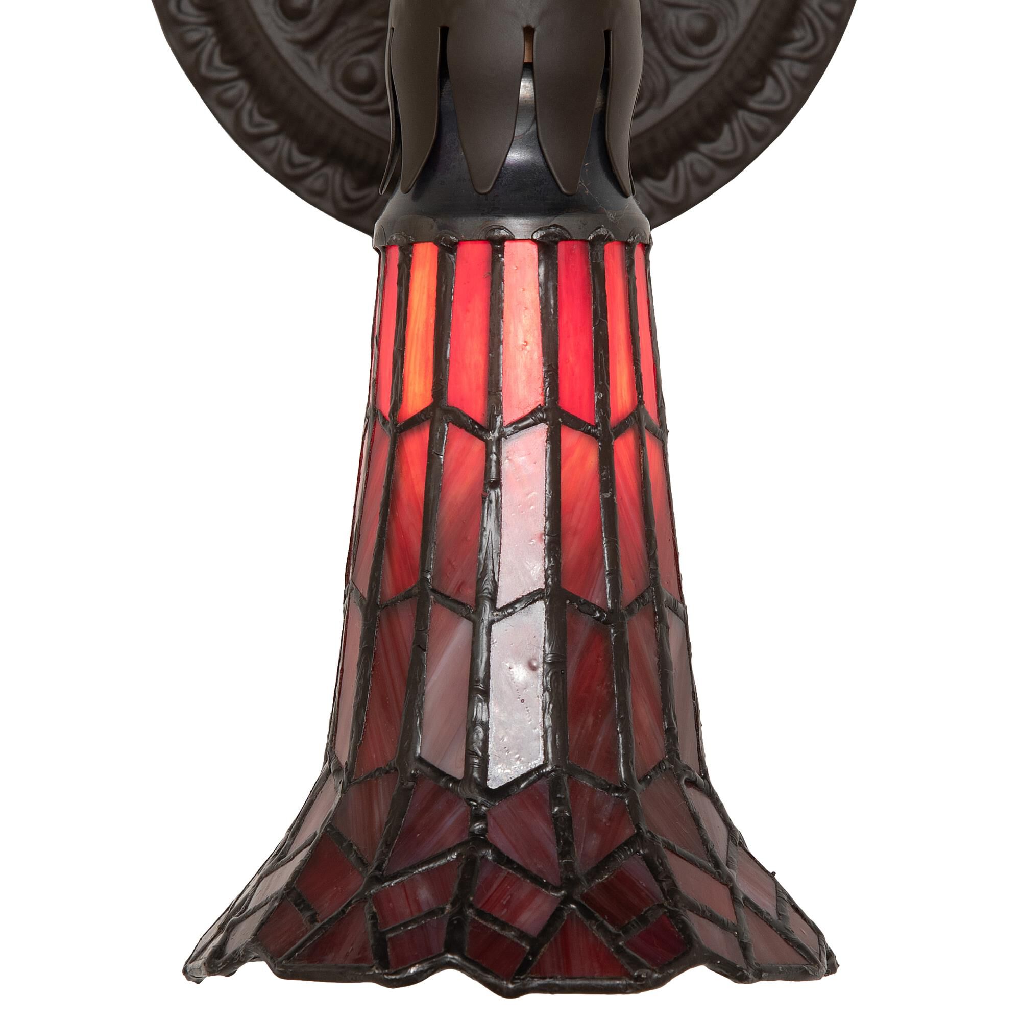 Meyda Lighting Stained Glass Pond Lily 10 Inch Tall Outdoor Wall Light