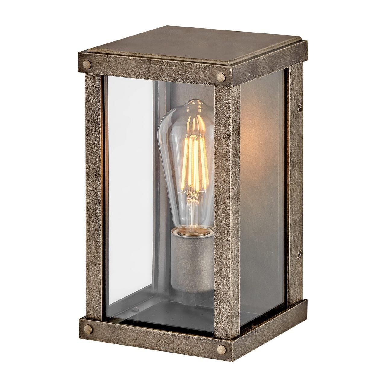 Shown in Burnished Bronze finish and Clear glass
