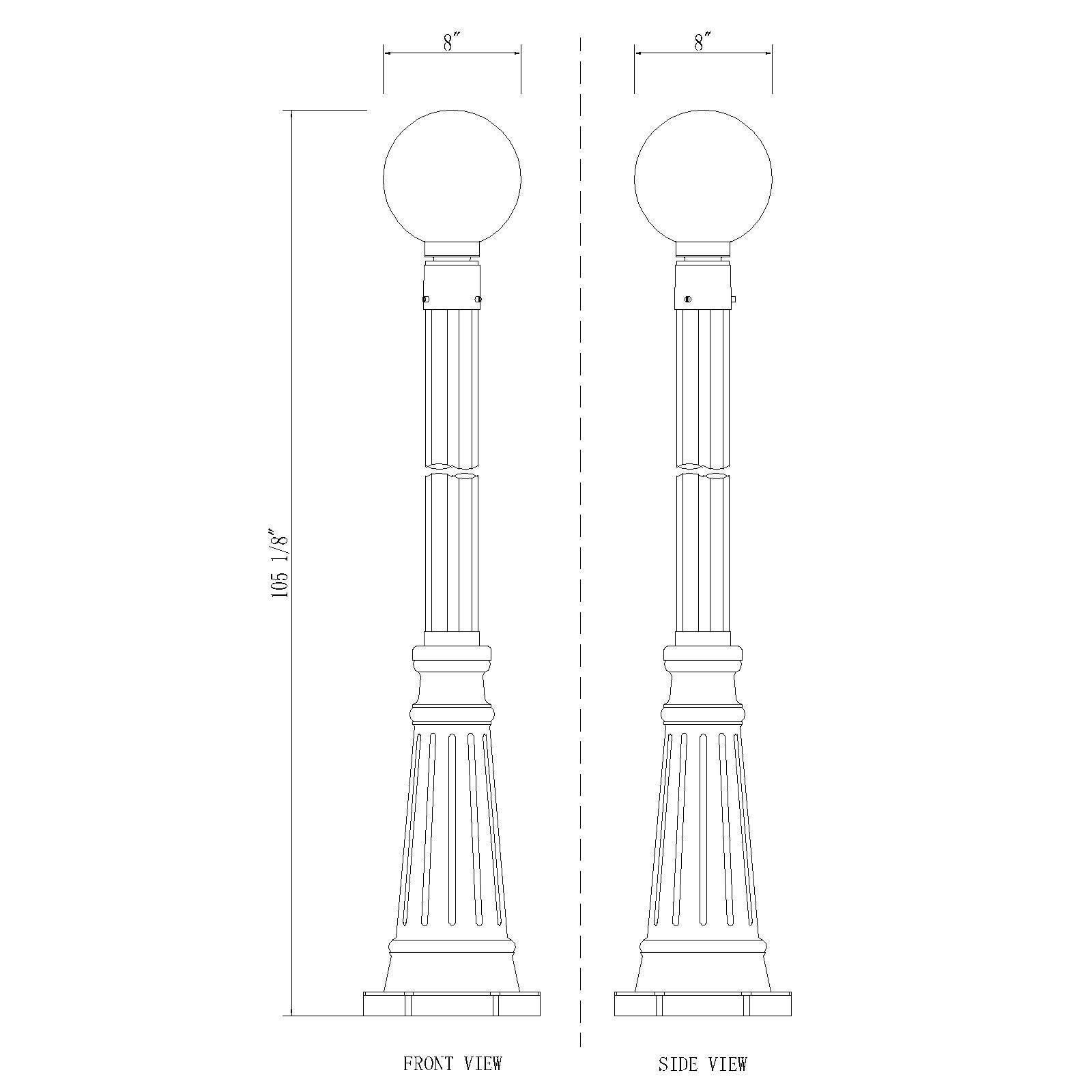 Z-Lite Laurent 105 Inch Tall Outdoor Post Lamp
