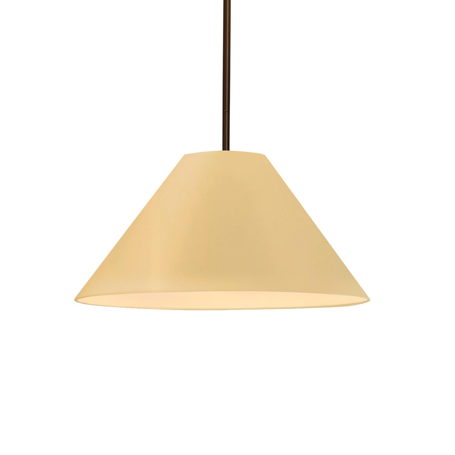 Shown in Dark Bronze finish and Muted Yellow shade