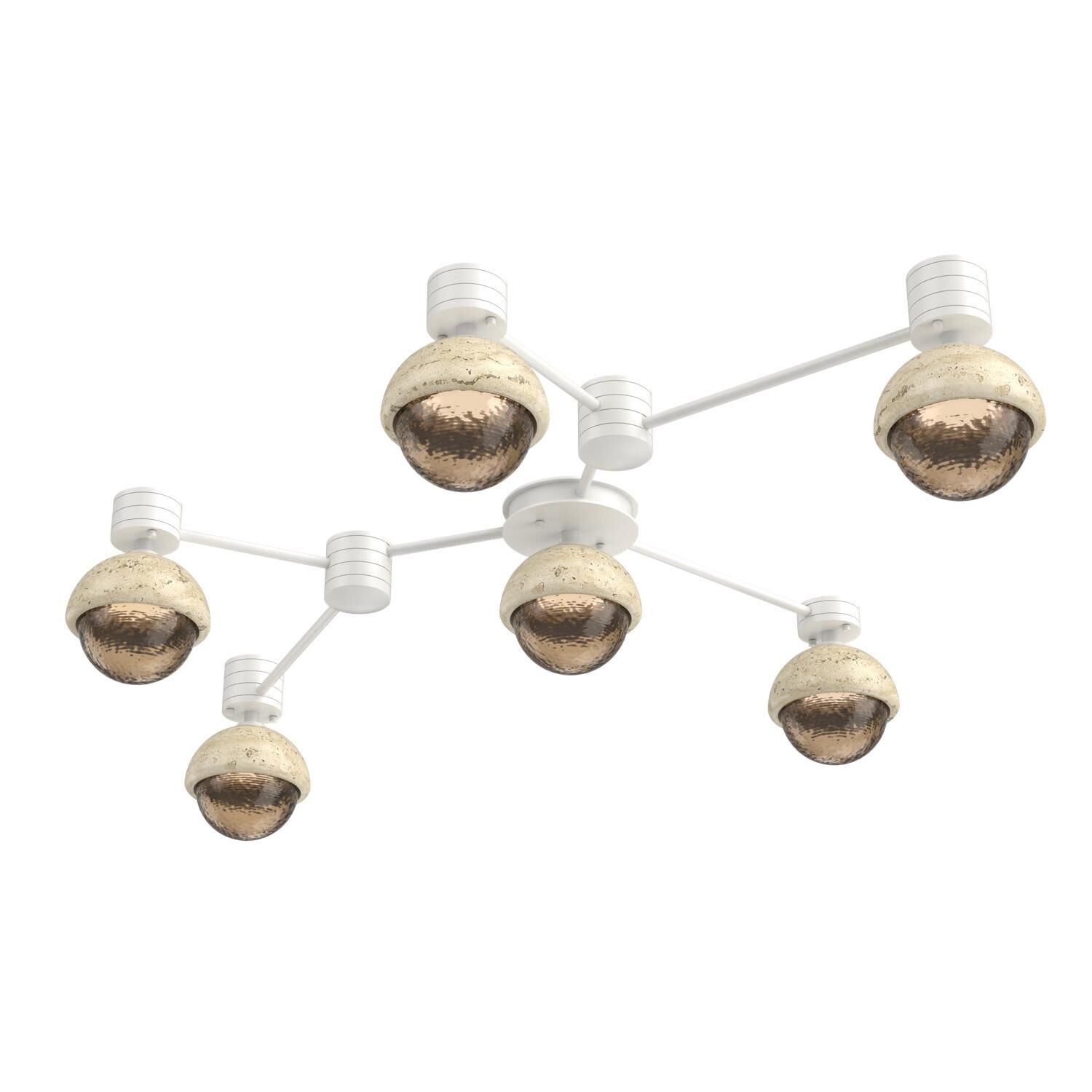 Levi Wilson Cabochon 41 Inch Flush Mount by Hammerton Studio