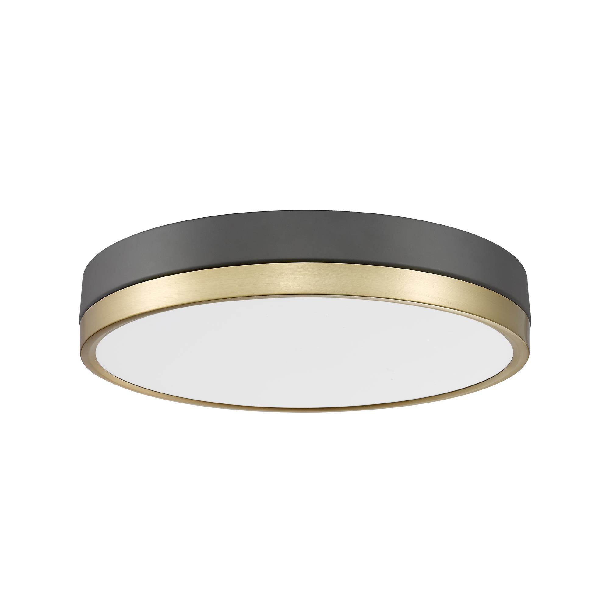 Shown in Matte Black and Modern Gold finish and Frosted glass