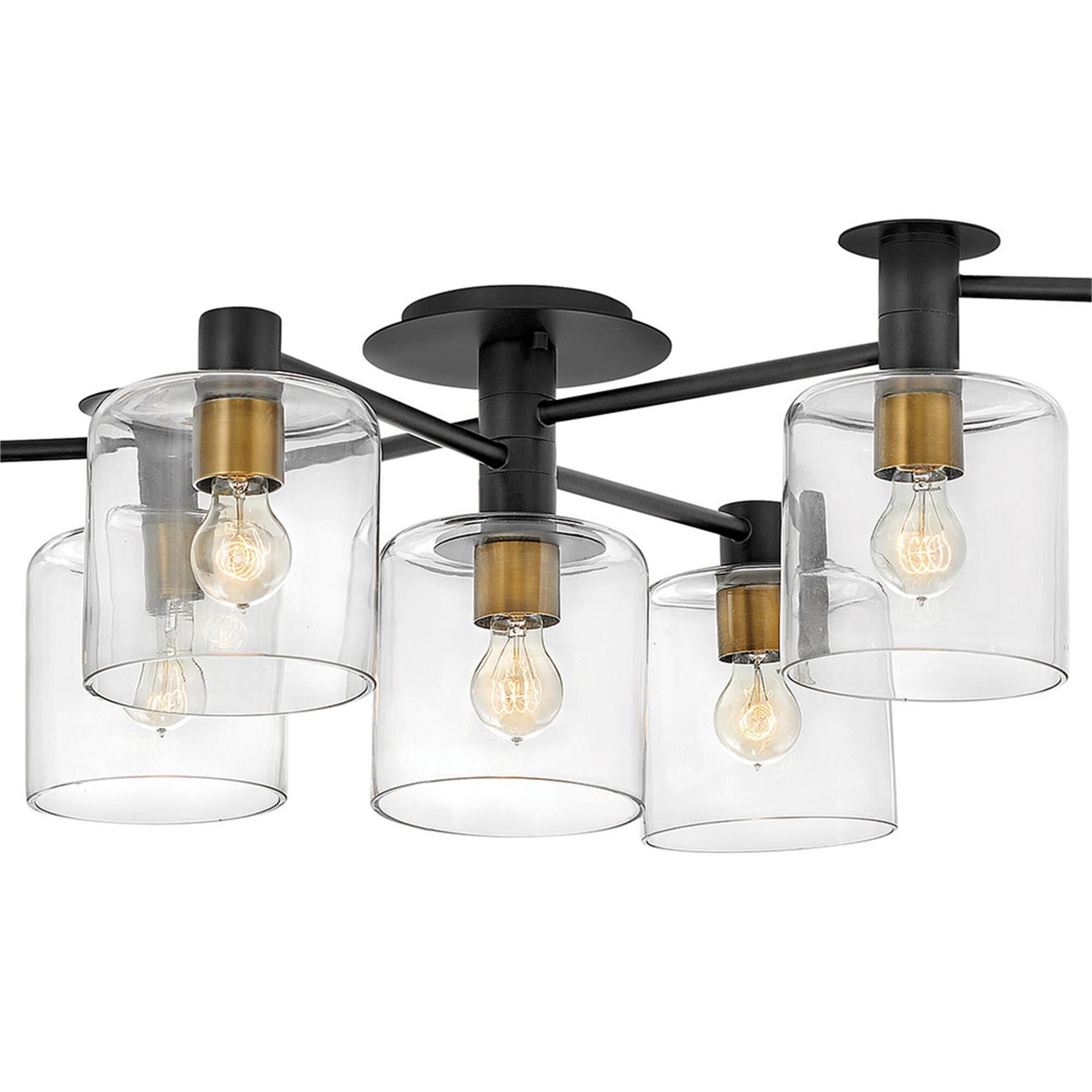 Axel 59 Inch 7 Light Semi Flush Mount,