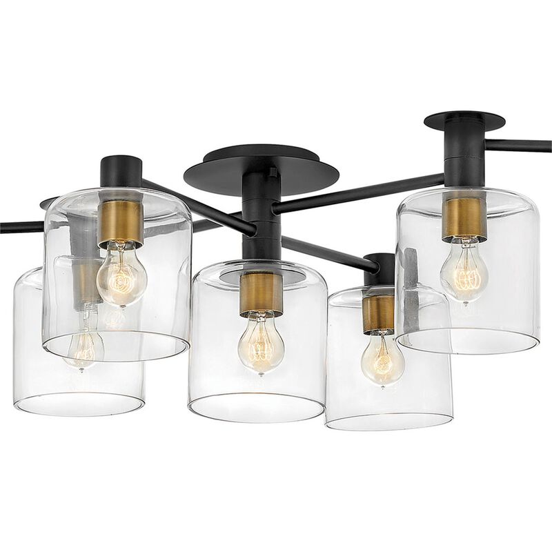 Axel 59 Inch 7 Light Semi Flush Mount by Hinkley