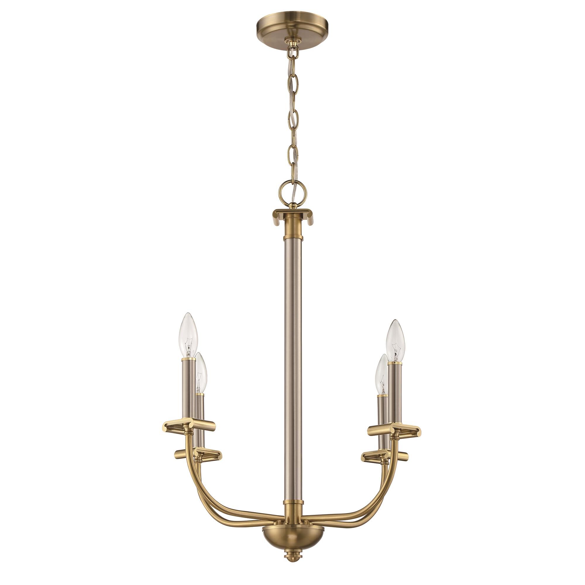 Shown in Brushed Polished Nickel / Satin Brass finish