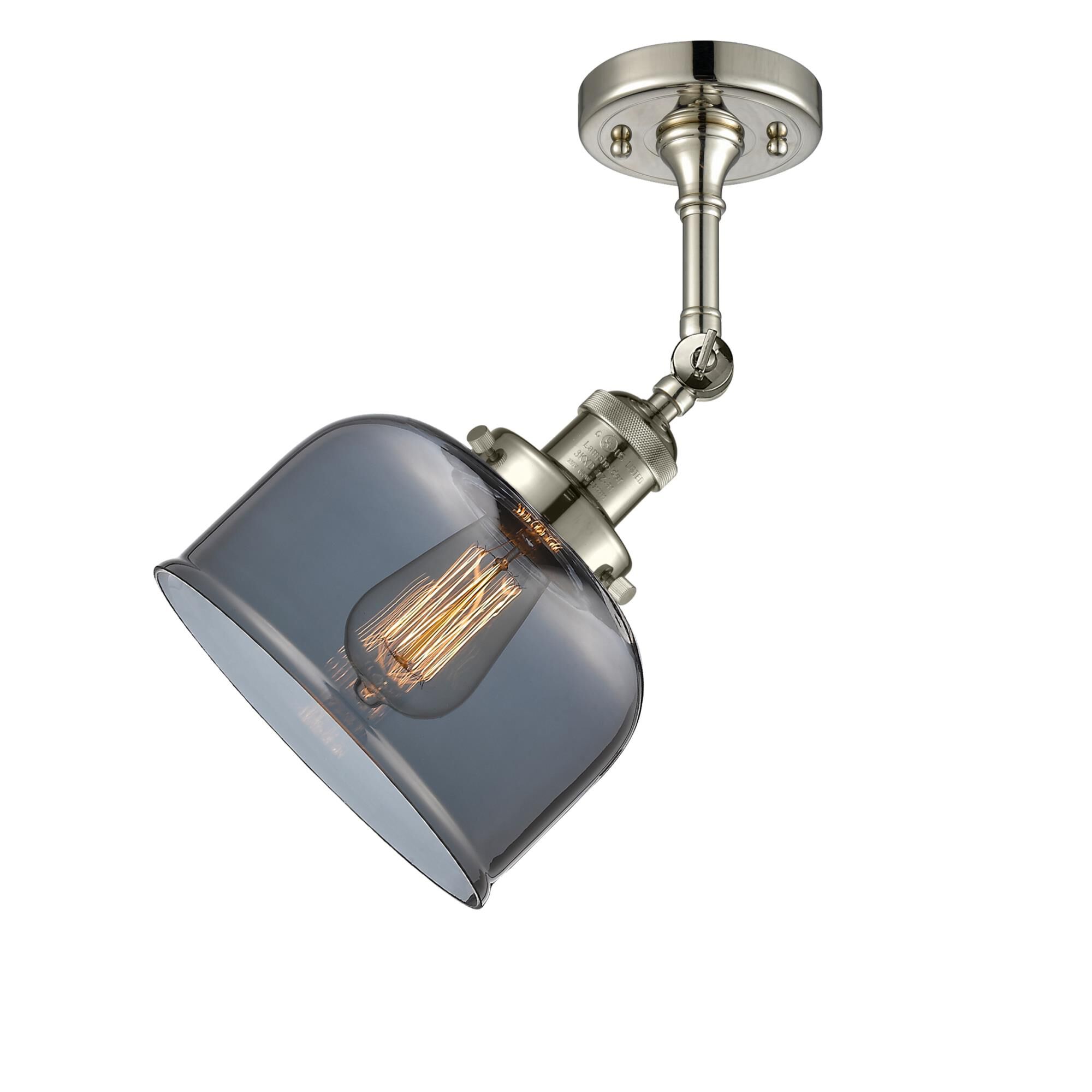 Bruno Marashlian Large Bell 8 Inch 1 Light Semi Flush Mount by Innovations Lighting
