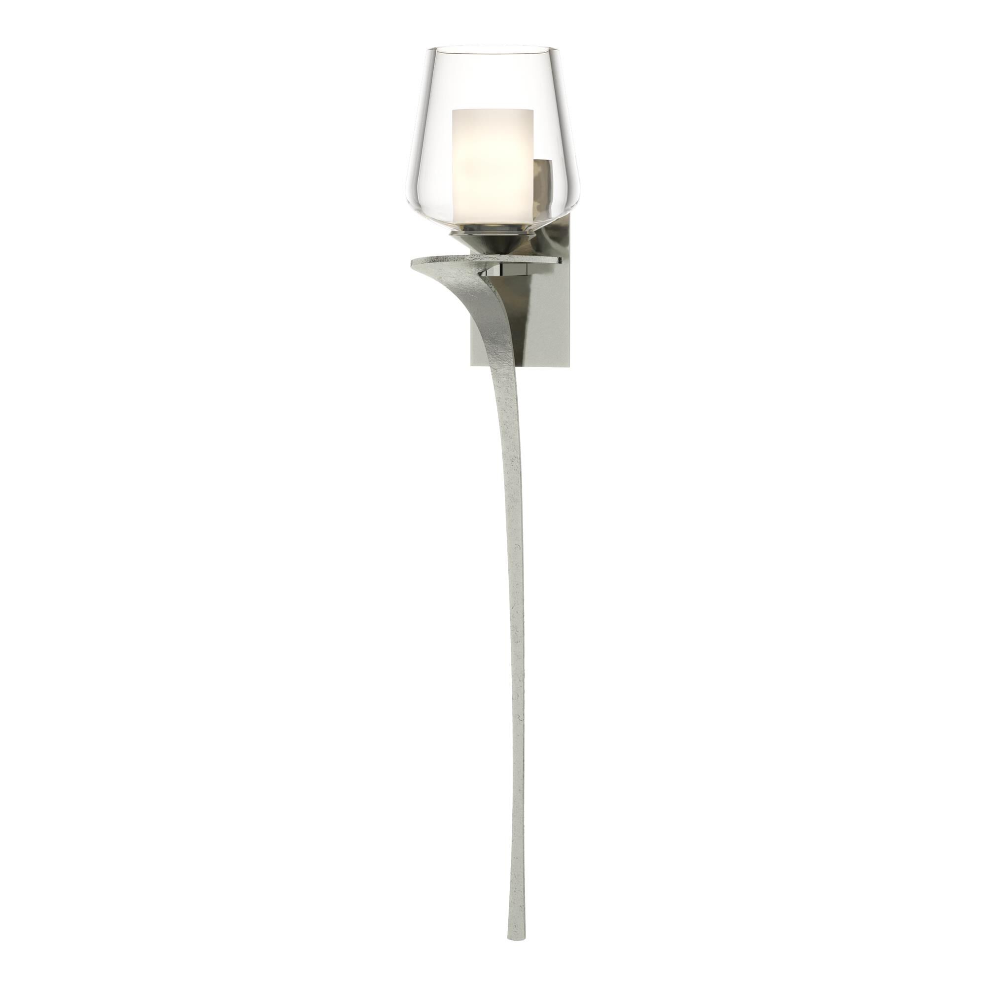 Shown in Sterling finish and Opal And Clear glass and Right Orientation accent