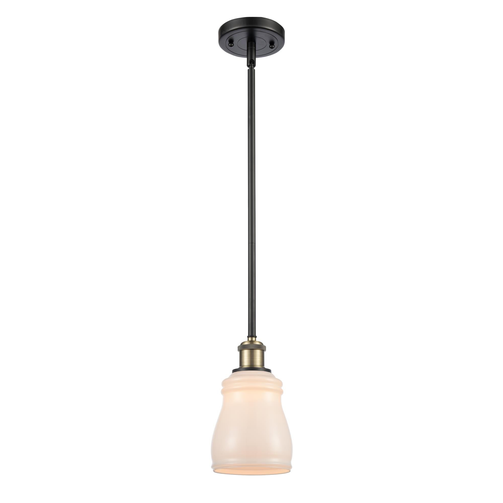 Shown in Black Antique Brass finish and Bell glass and Glass shade
