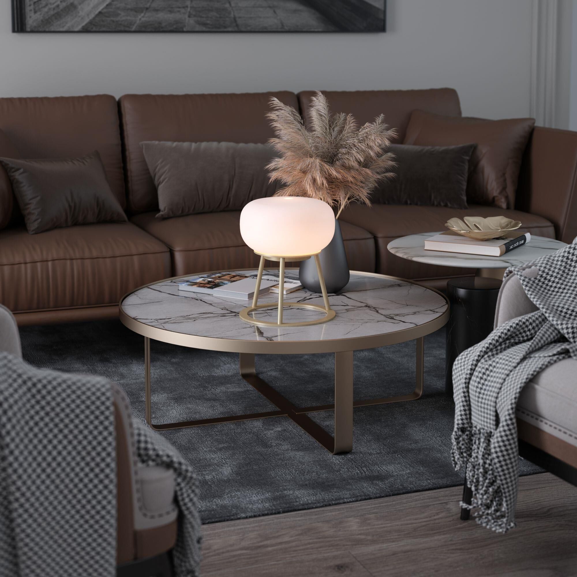 Shown in Brushed Brass finish