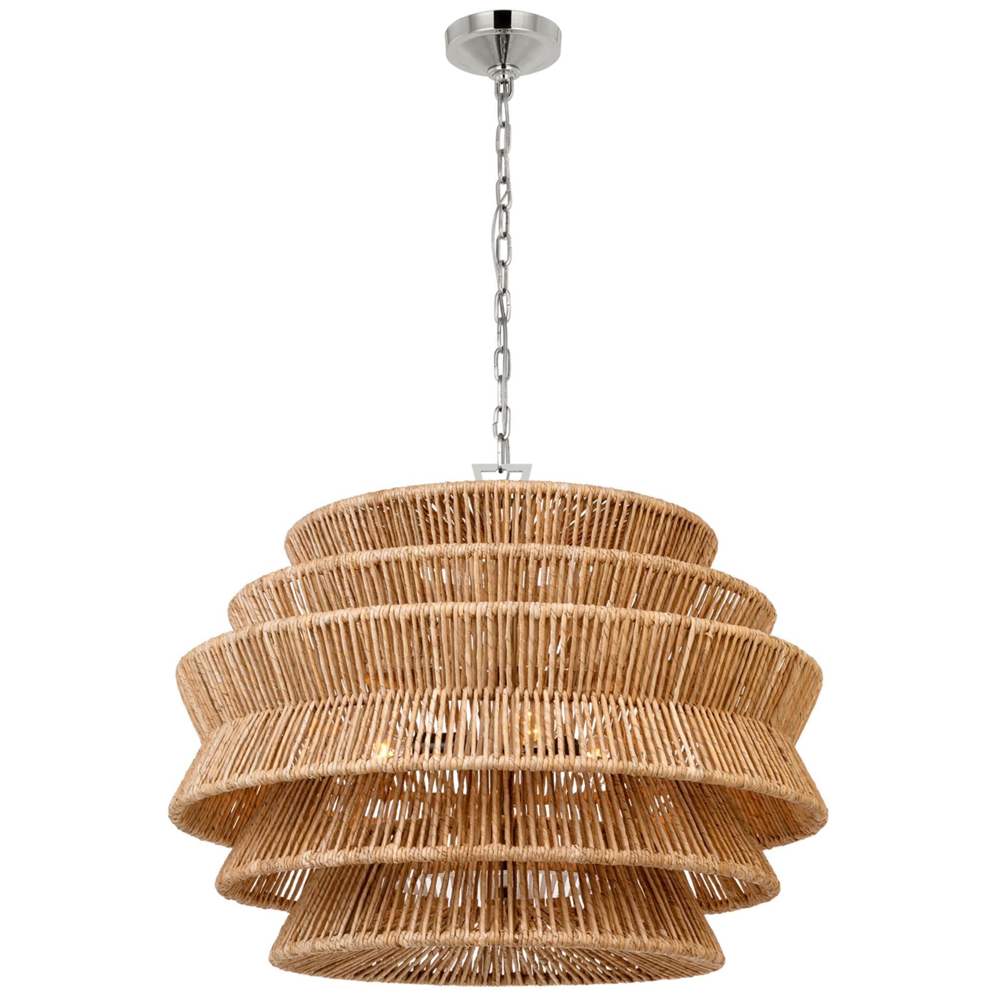 Shown in Polished Nickel and Natural Abaca finish