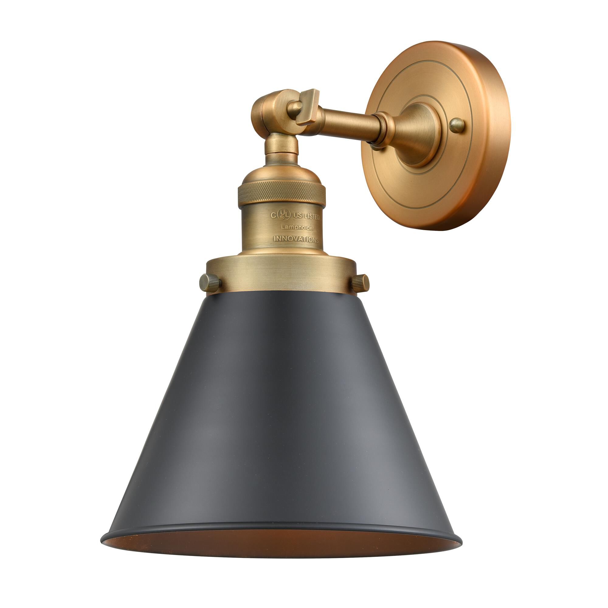 Shown in Brushed Brass finish and Brushed Brass Appalachian shade