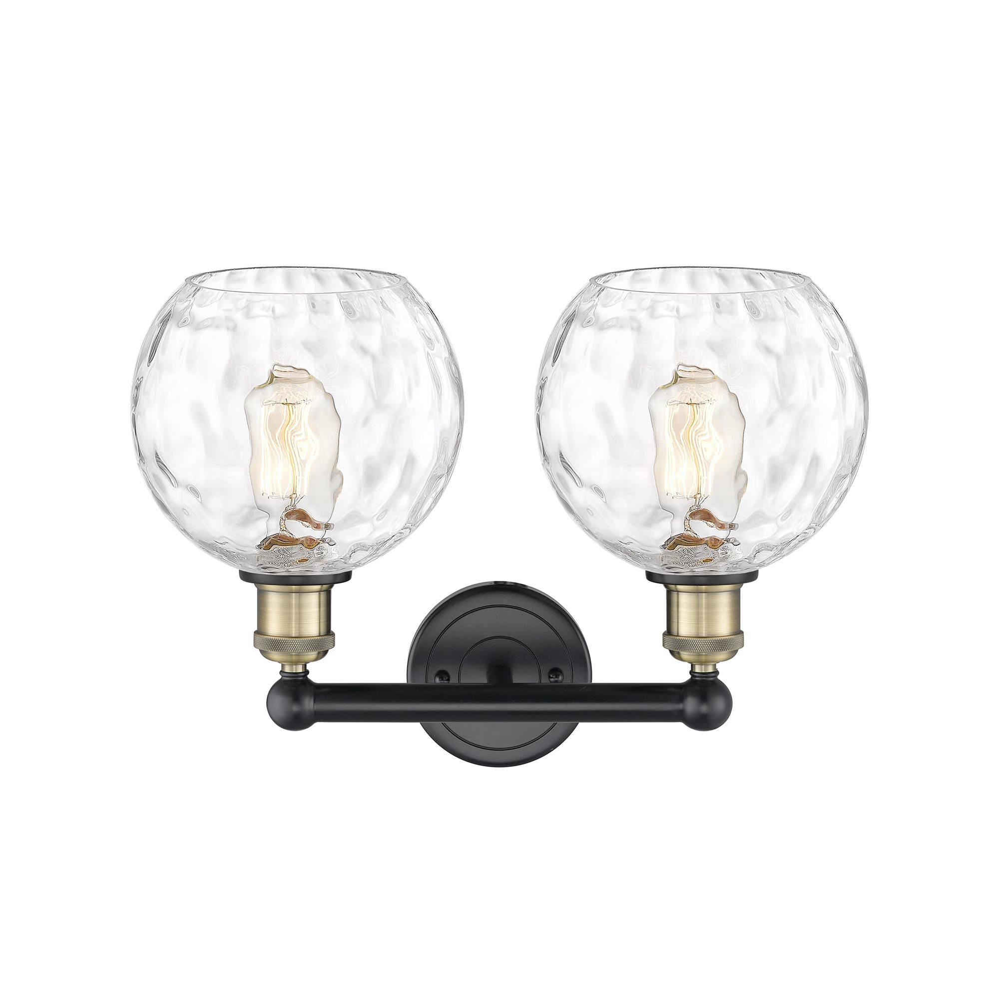Shown in Black Antique Brass finish and Clear glass