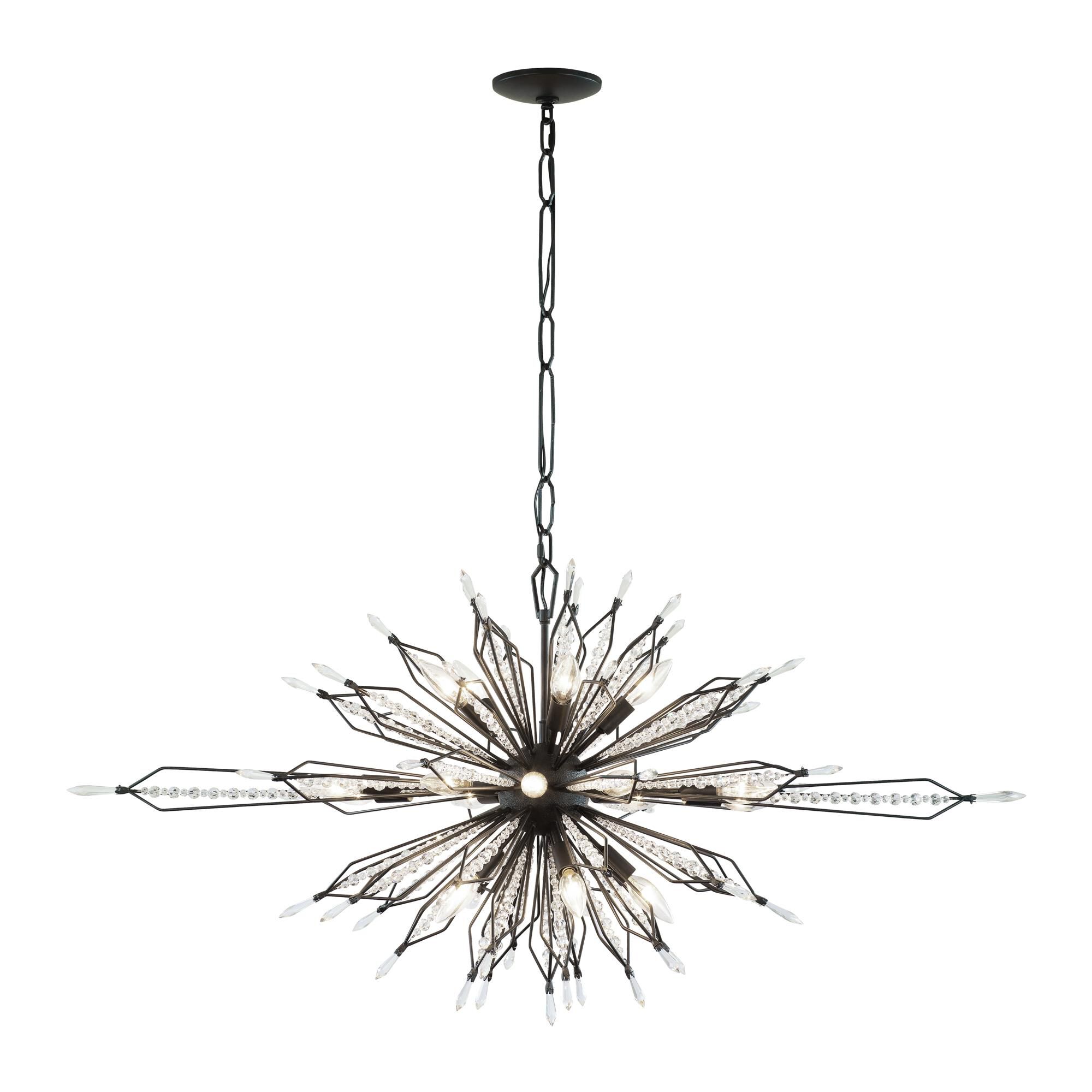 Shown in Carbon finish and Premium - Clear crystal