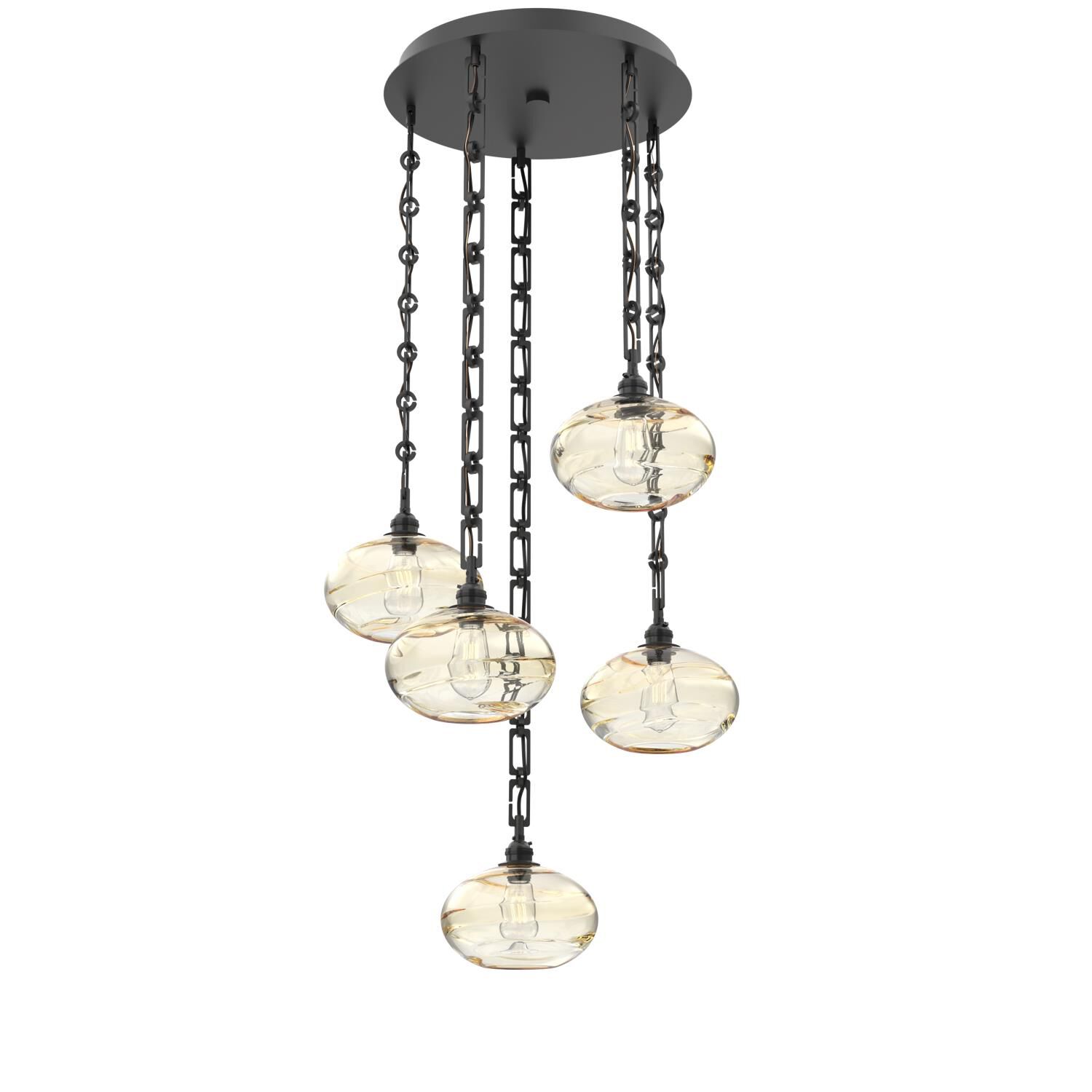 Levi Wilson Coppa 22 Inch Multi Light Pendant by Hammerton Studio