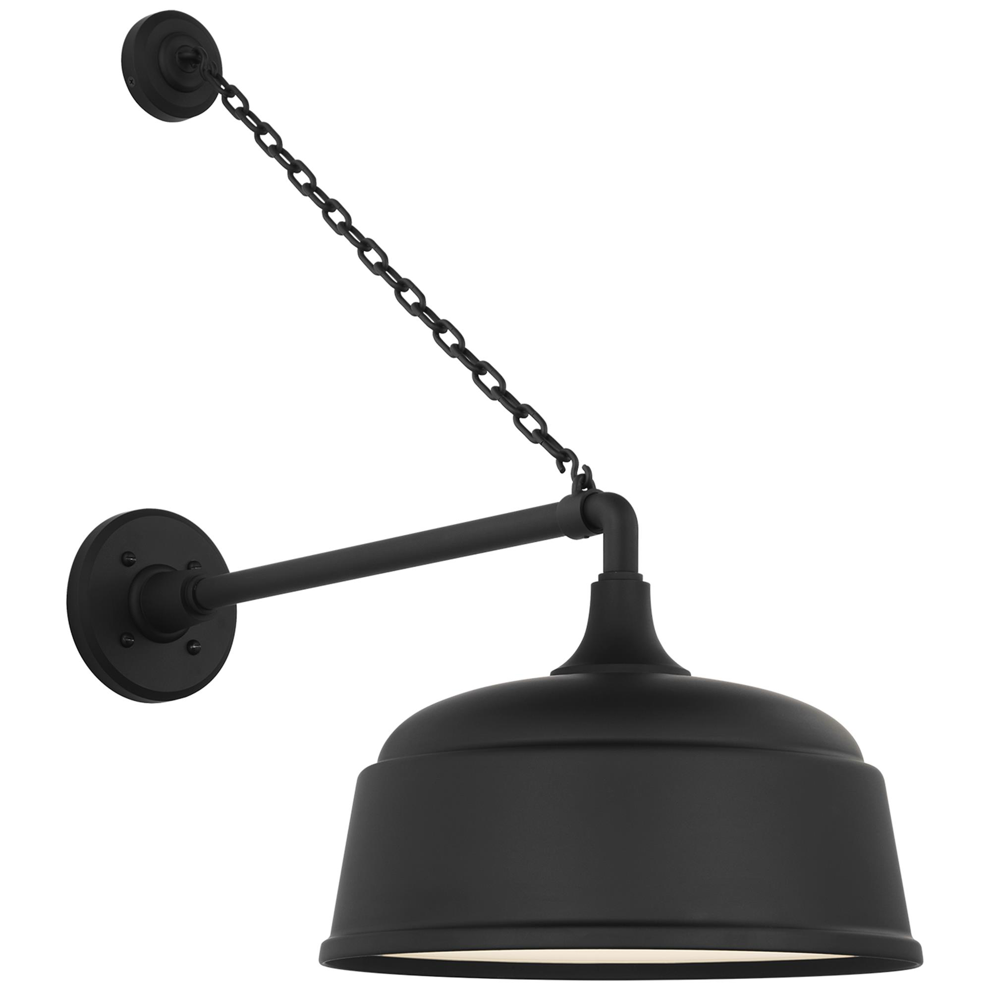 Shown in Matte Black finish and Black shade