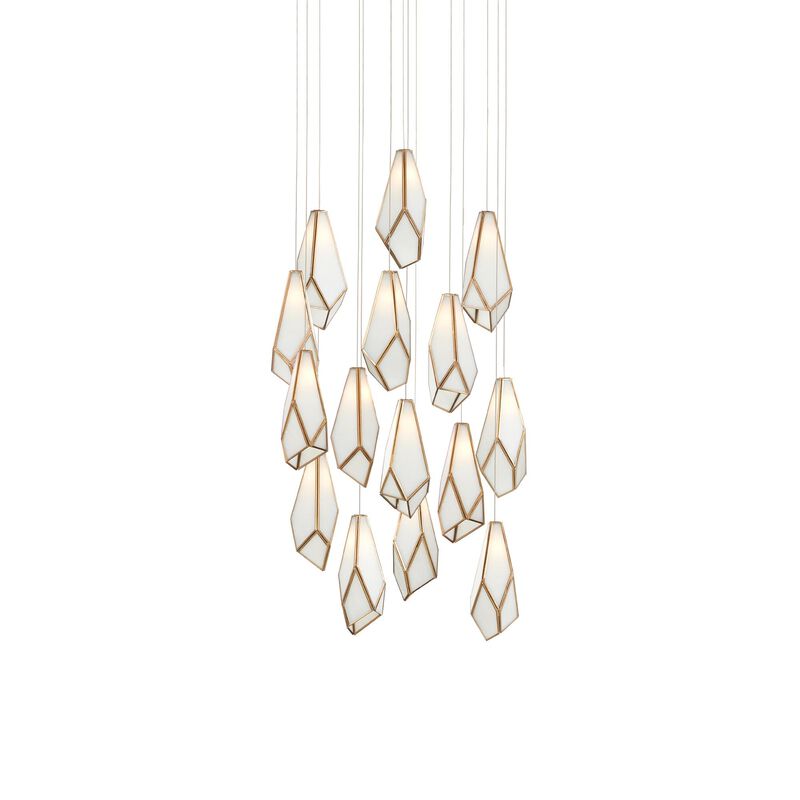 Glace 23 Inch 15 Light LED Multi Light Pendant by Currey and Company