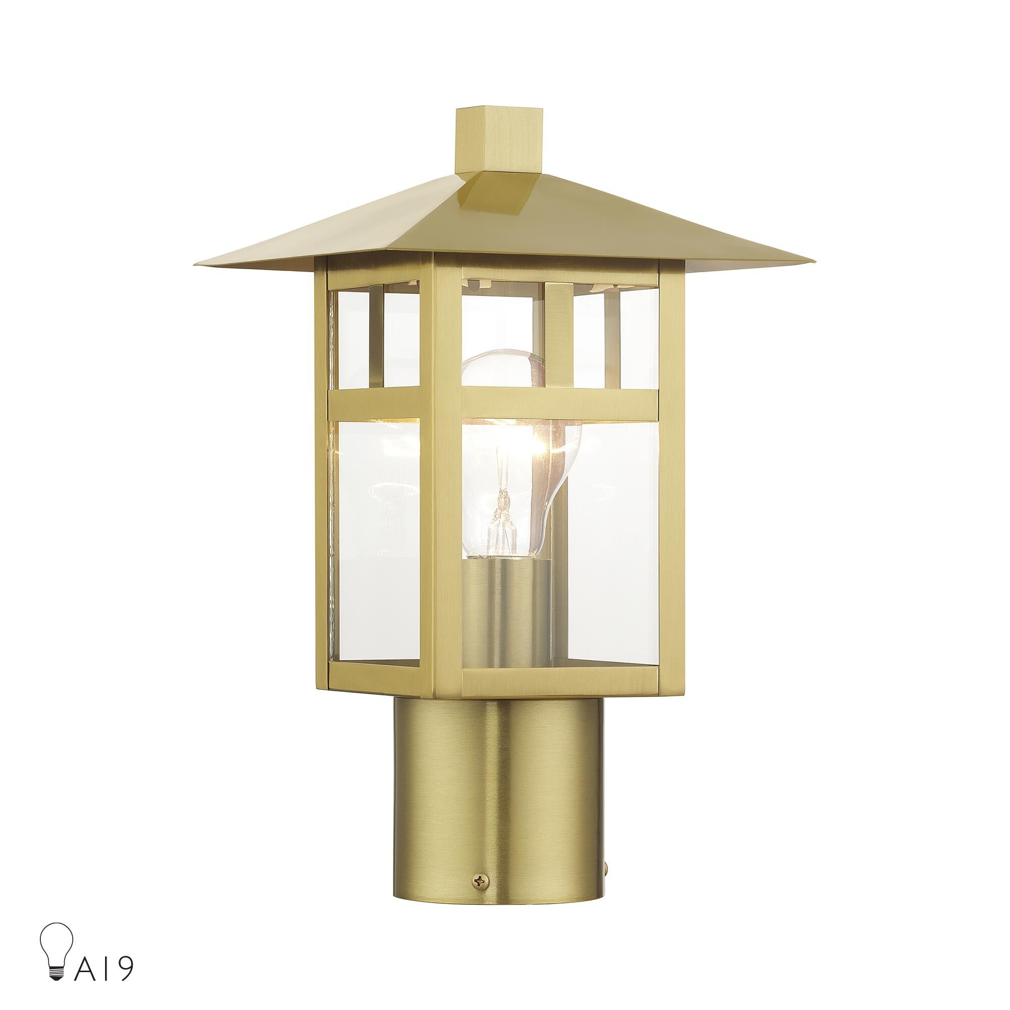 Crestlake 12 Inch Outdoor Post Lamp by Livex Lighting