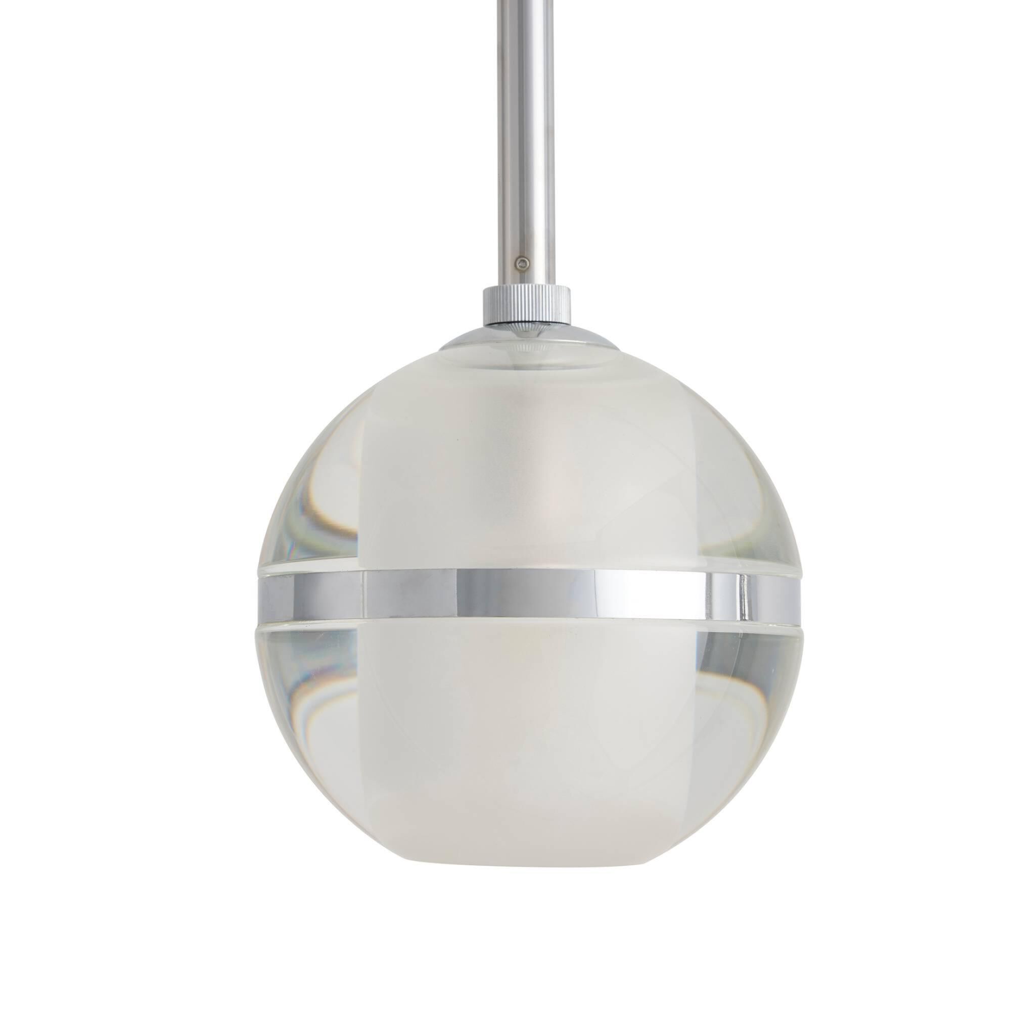 Shown in Chrome finish and Clear glass