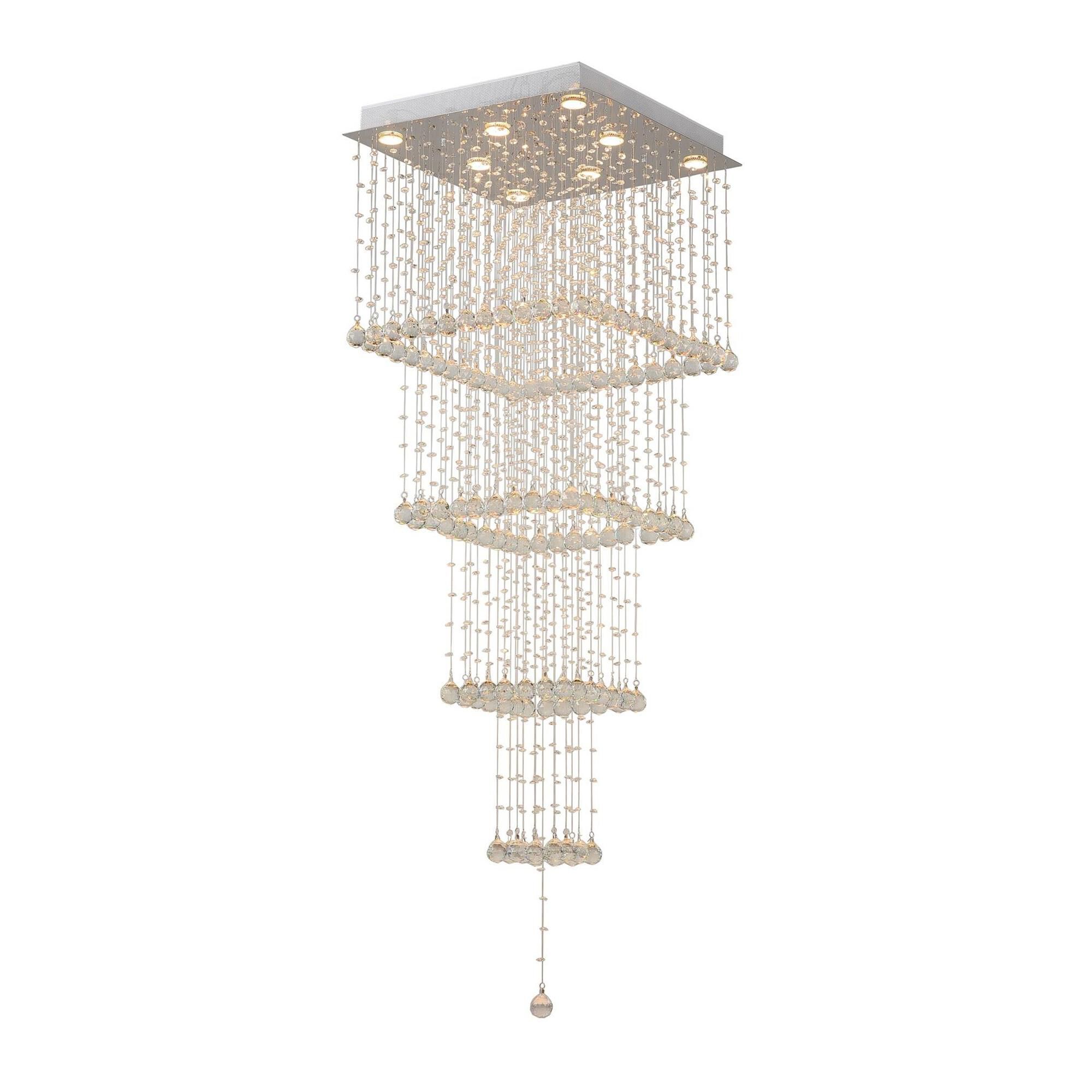 Square 24 Inch 8 Light Multi Light Pendant by CWI Lighting