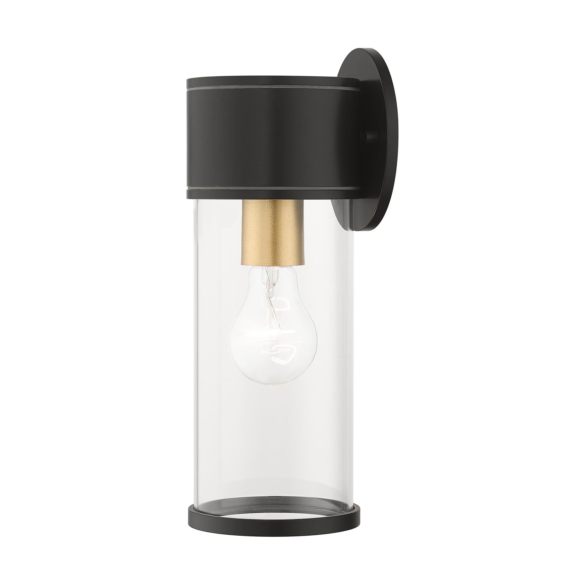 Shown in Bronze With Antique Gold Accents finish and Clear glass