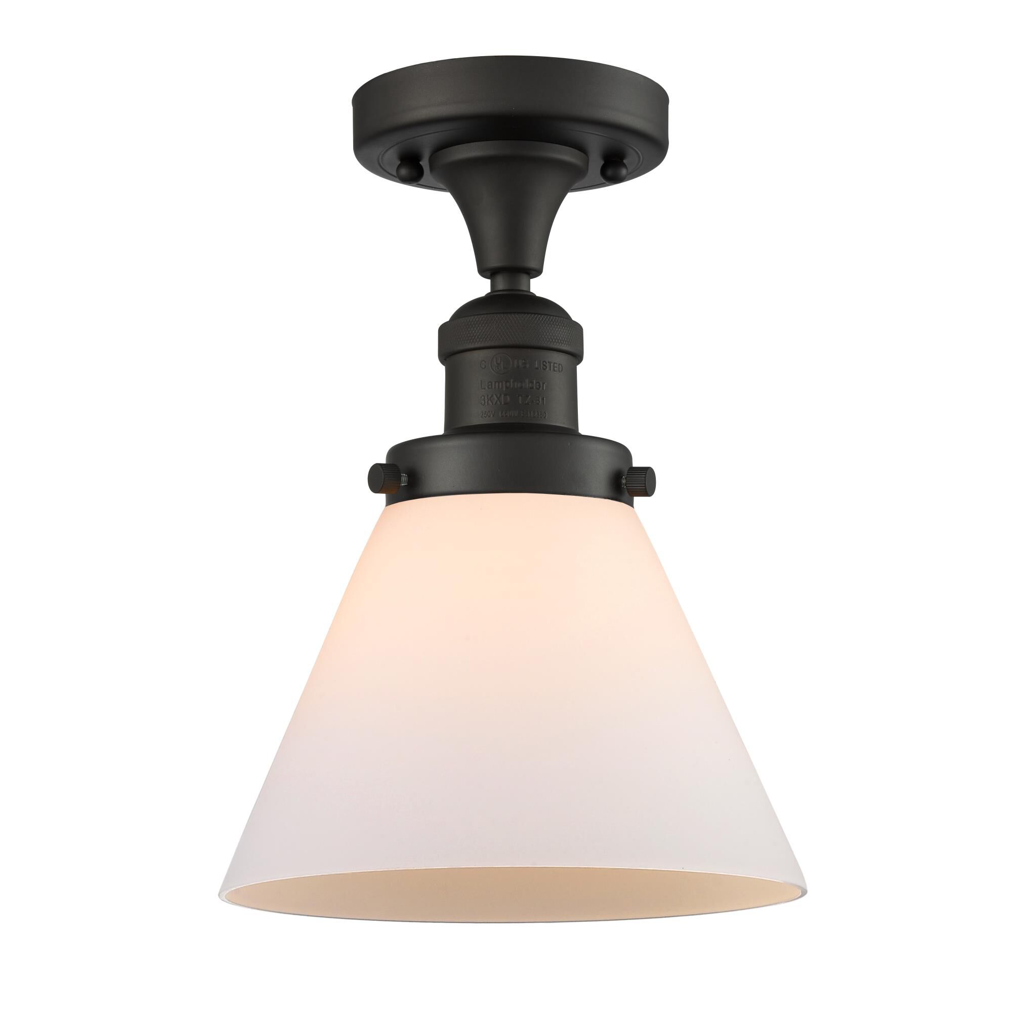 Bruno Marashlian Large Cone 7 Inch 1 Light Semi Flush Mount by Innovations Lighting