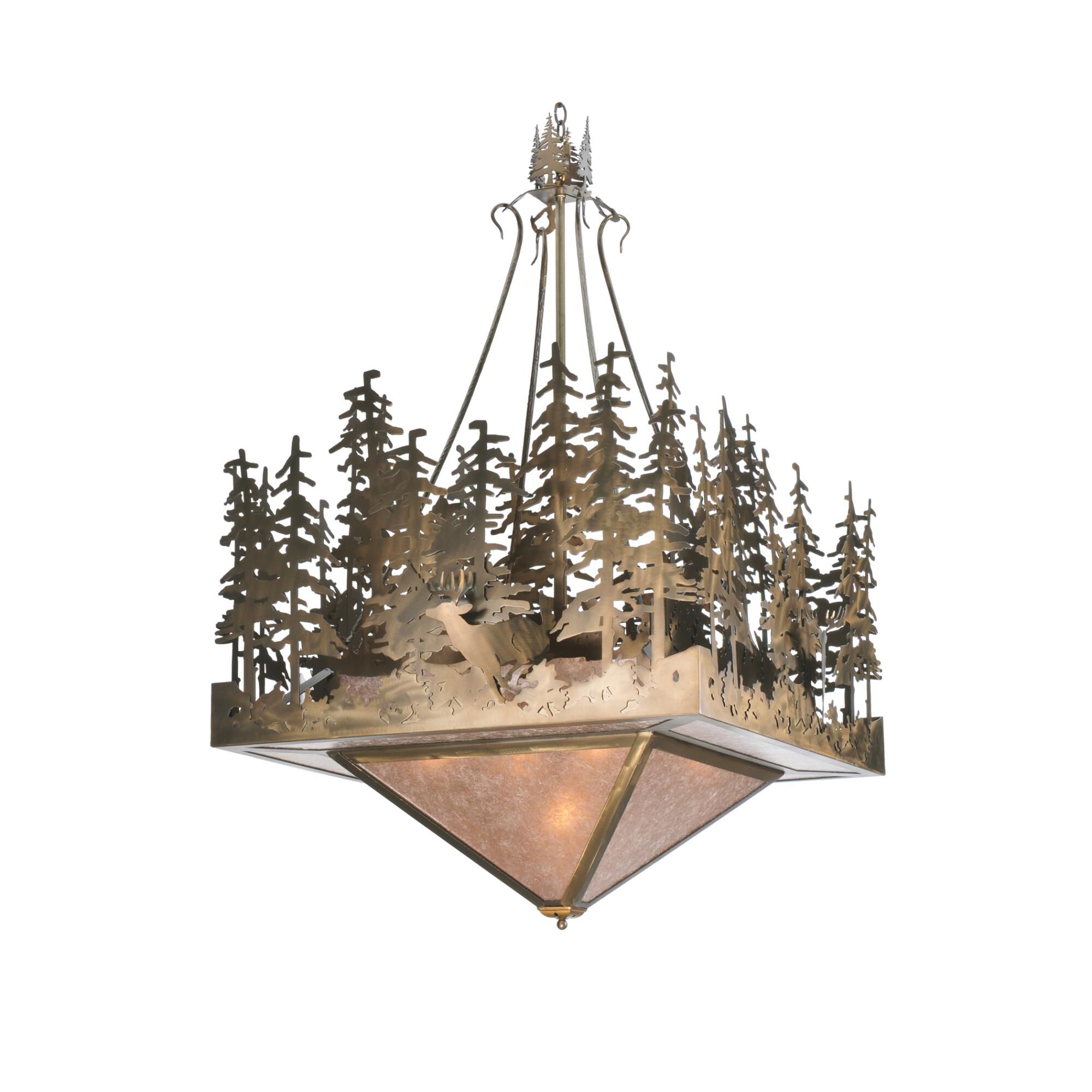 Deer At Lake 51 Inch Large Pendant by Meyda Lighting