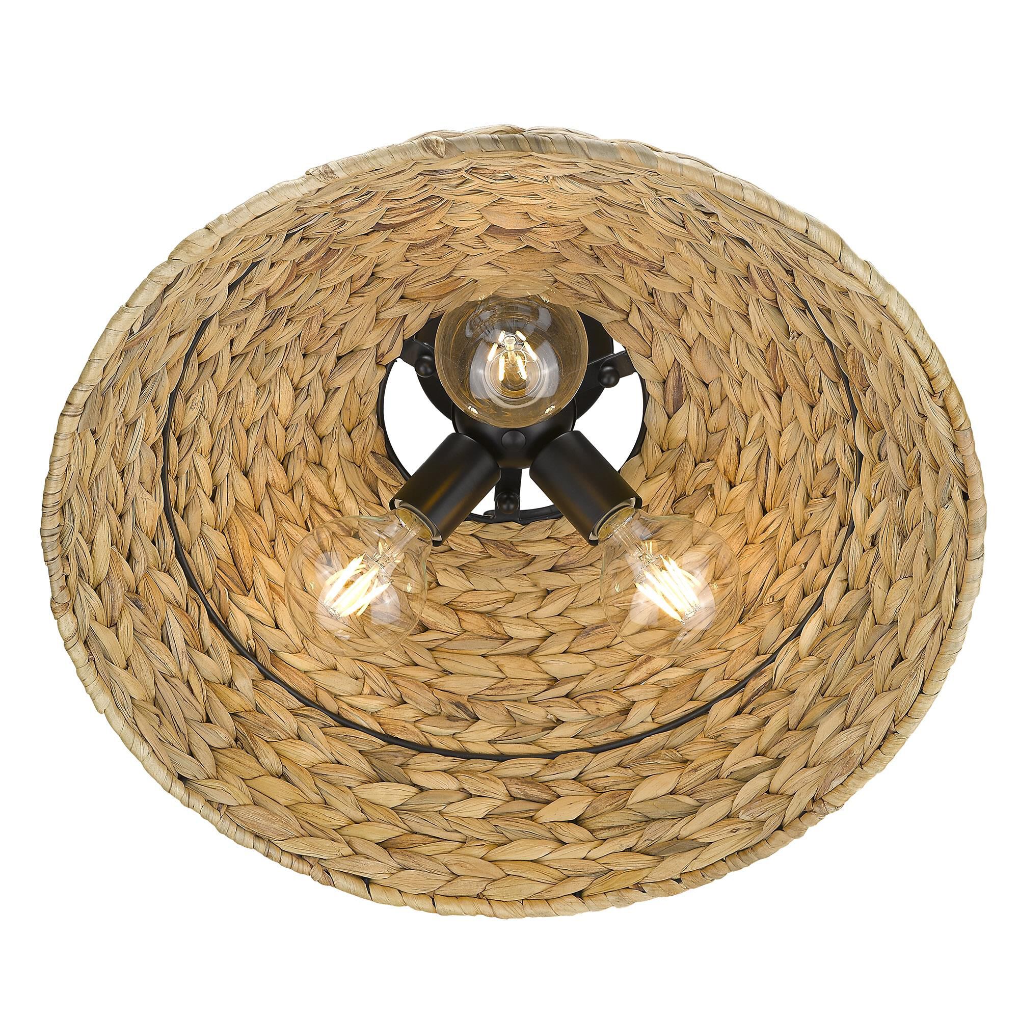 Rue 10 Inch Semi Flush Mount by Golden Lighting