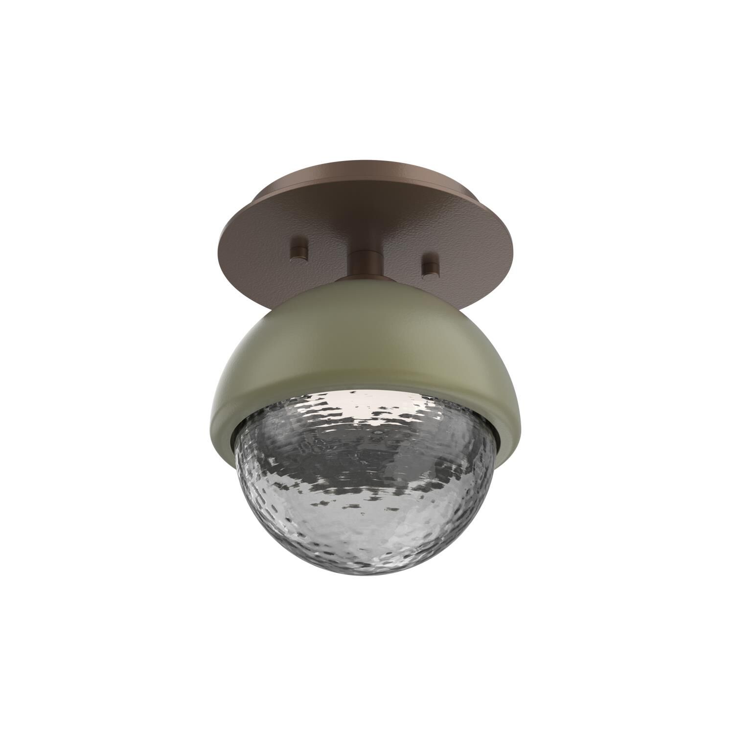 Shown in Burnished Bronze finish and Smoke glass and Sage Green accent