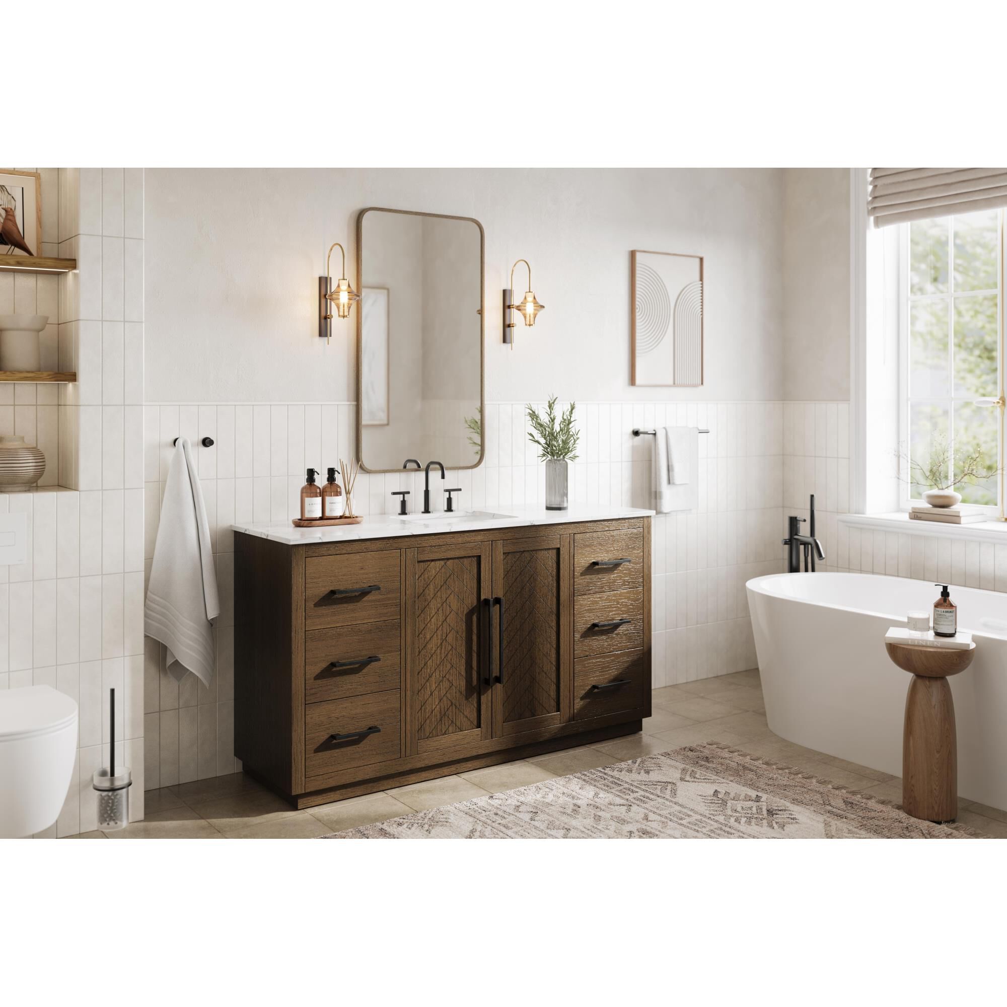 Shown in Hazel Oak finish