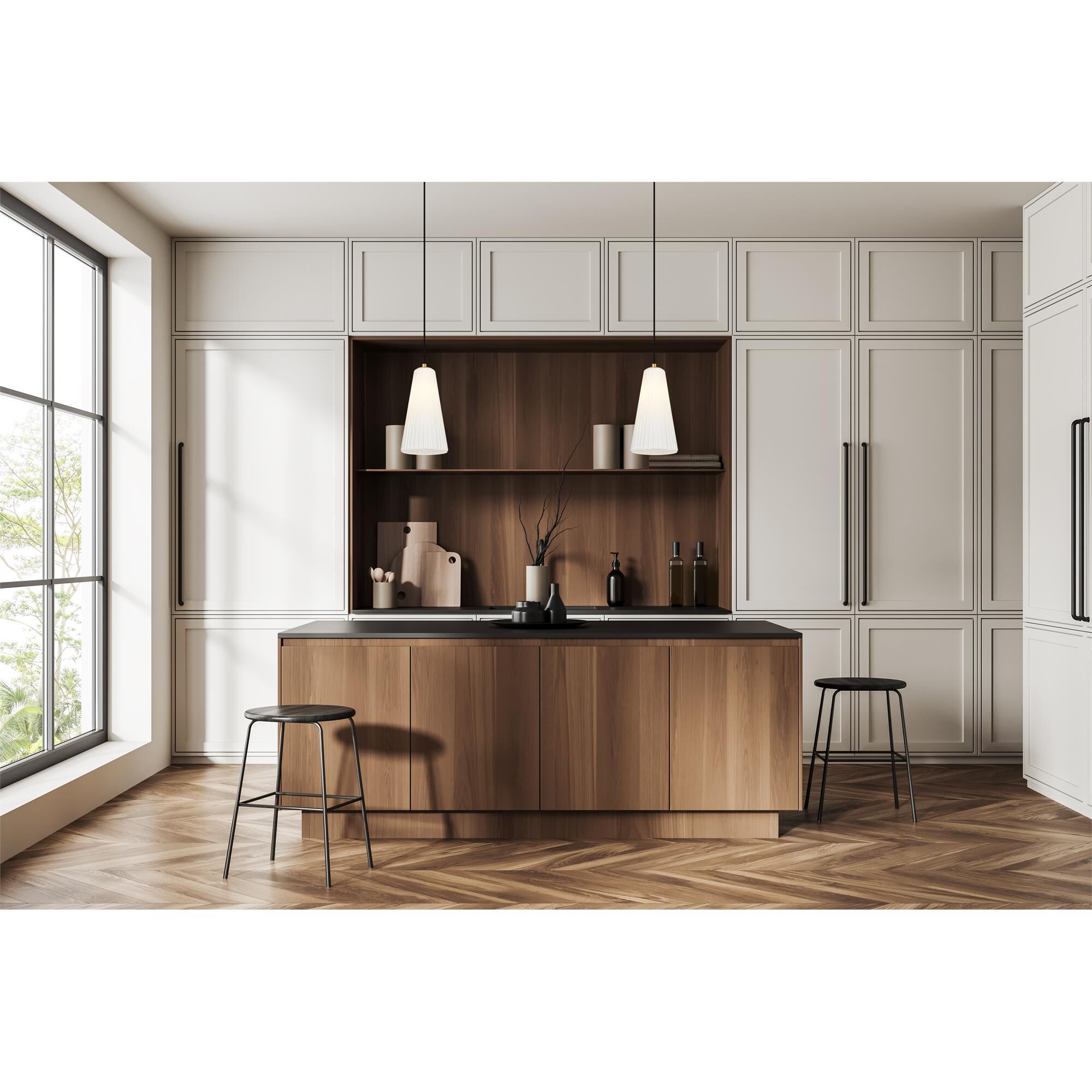 Shown in Modern Gold finish and White glass and White shade