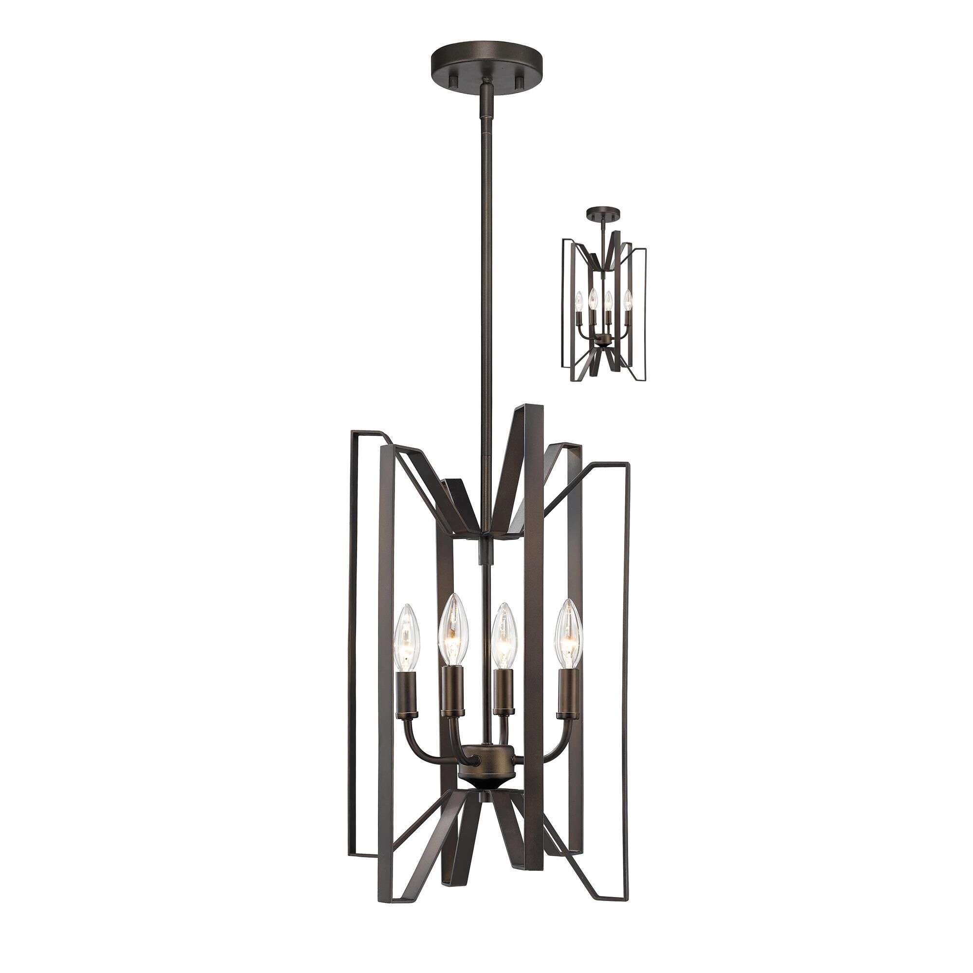 Shown in Bronze finish and --- glass and --- shade