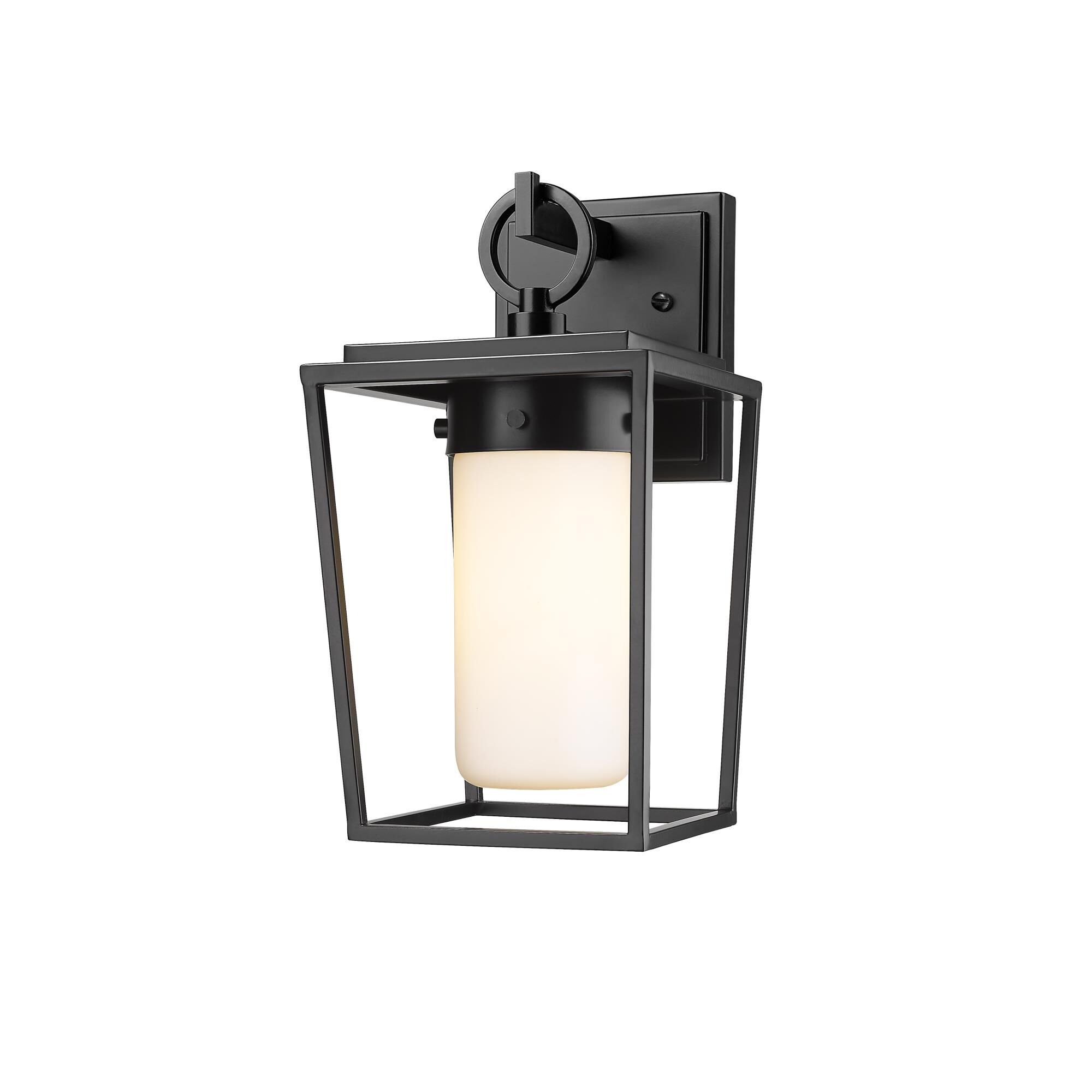 Shown in Black finish and Glass shade