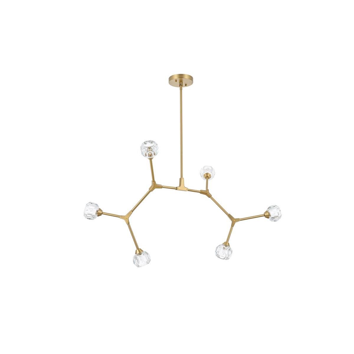 Shown in Gold  finish and RC Clear crystal and Clear glass