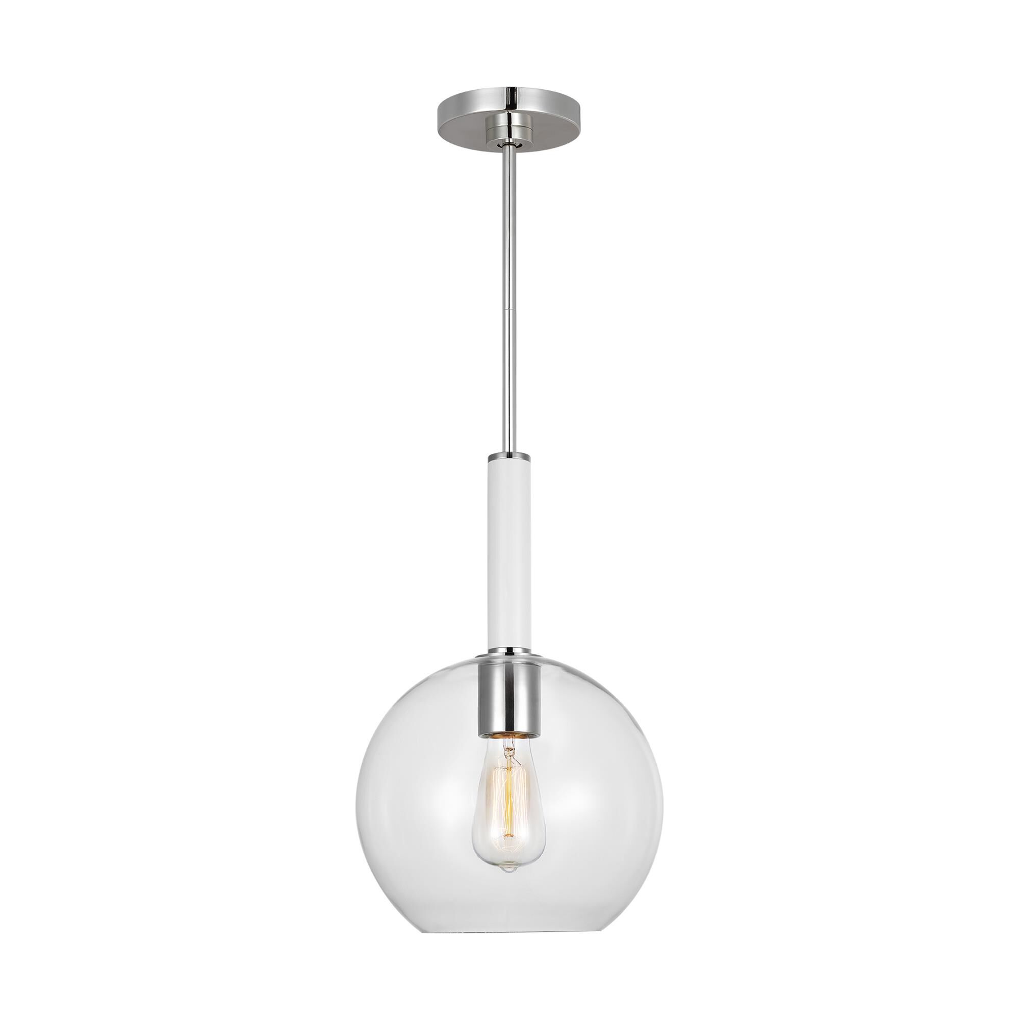 Shown in Polished Nickel finish and Clear glass