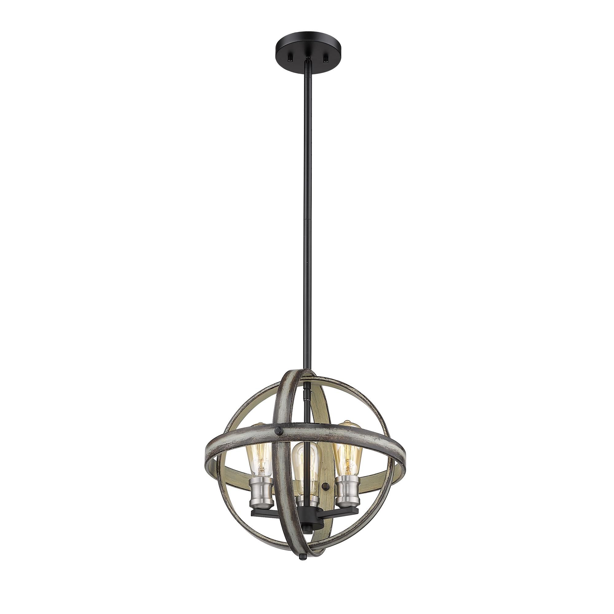 Shown in Ashen Barnboard finish and --- glass and --- shade