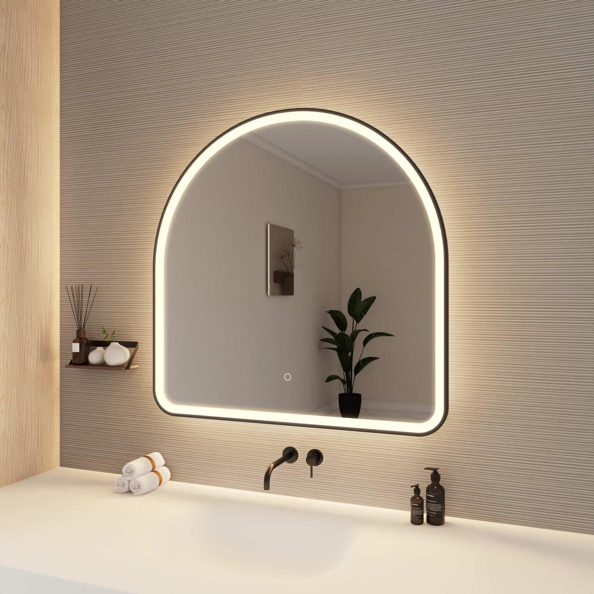 Harmoni 36 Inch Arched LED Lighted Mirror by Elegant Decor