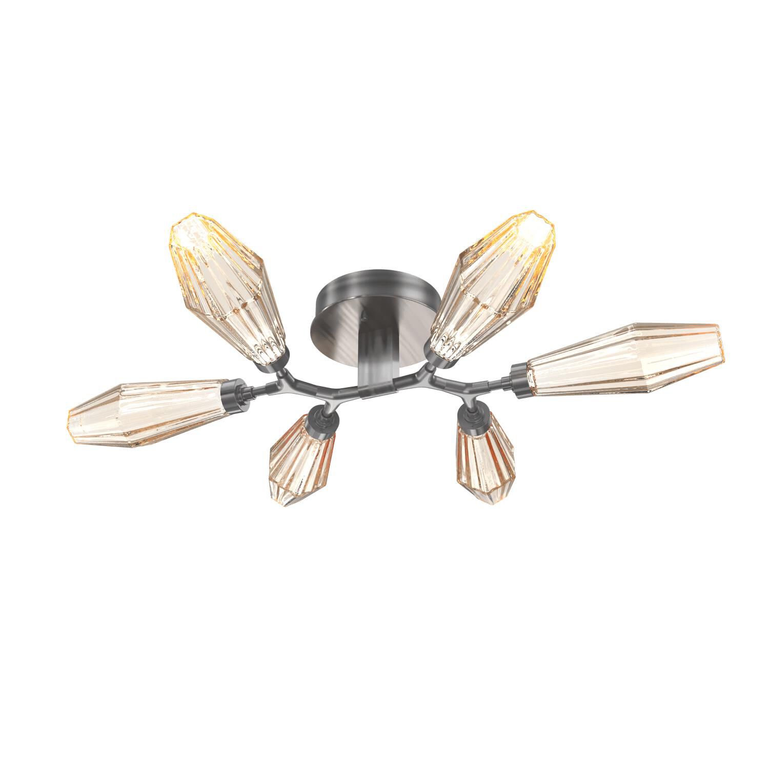 Shown in Gunmetal finish and Amber glass