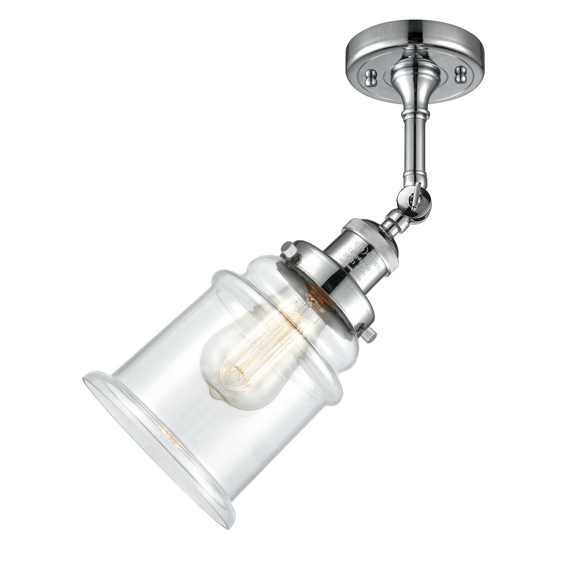 Shown in Polished Chrome finish and Clear glass and None accent