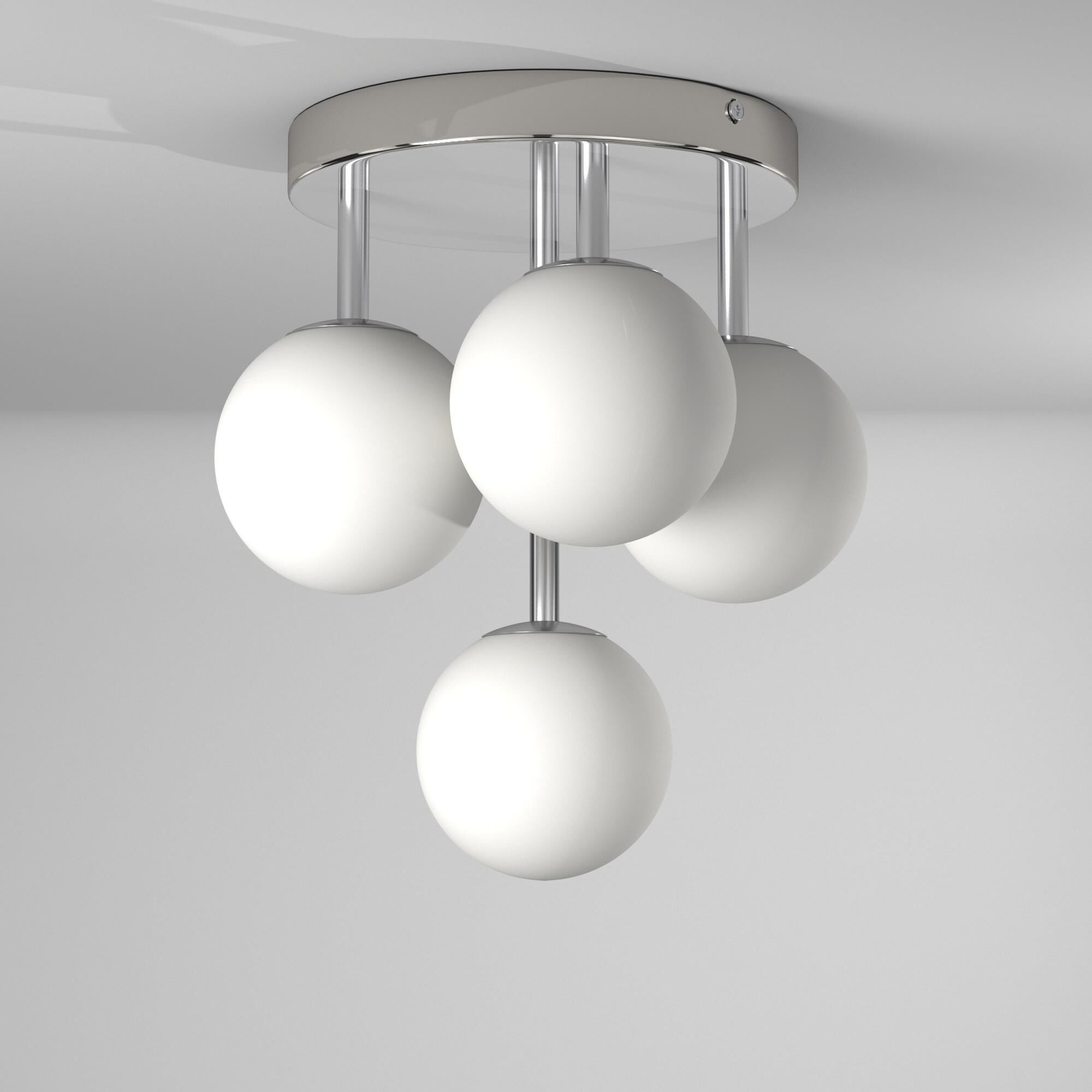 Shown in Polished Chrome finish and Opal White accent